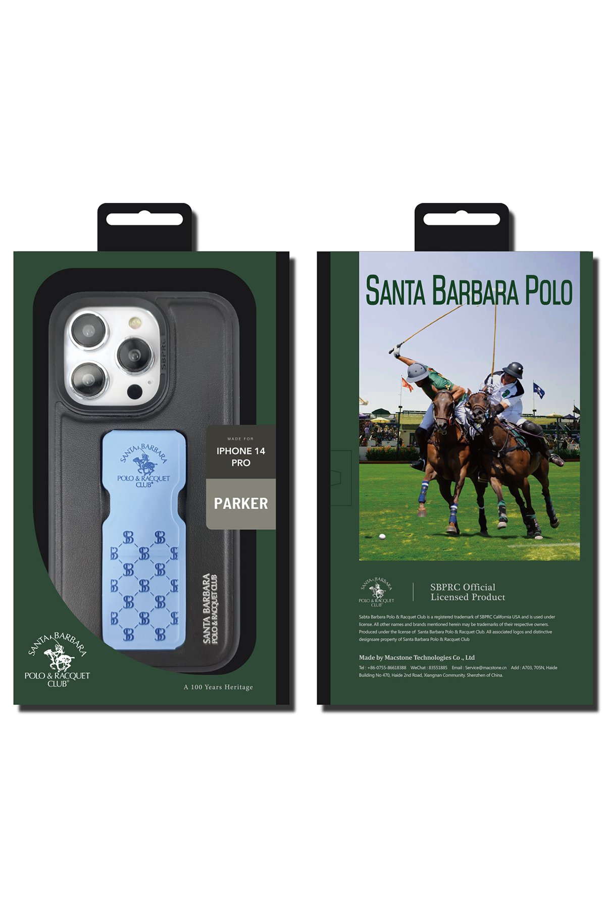 Santa Barbara Polo Racquet Club iPhone 13 Pro Parker Stand Kapak - Mavi