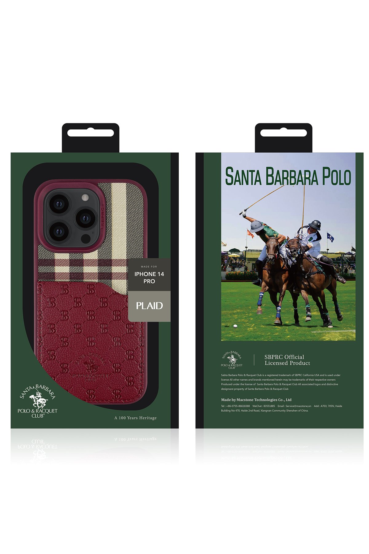 Santa Barbara Polo Racquet Club iPhone 13 Pro Garner Deri Kapak - Siyah