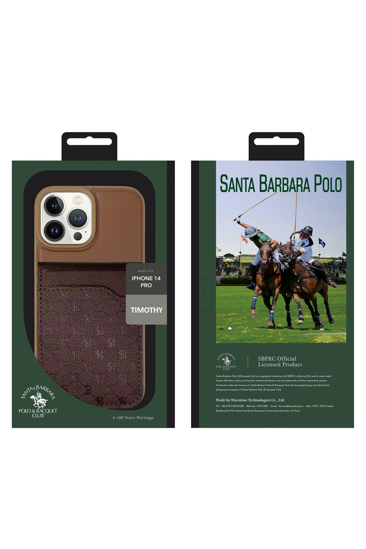 Santa Barbara Polo Racquet Club iPhone 13 Pro Enos Standlı Kapak - Gri