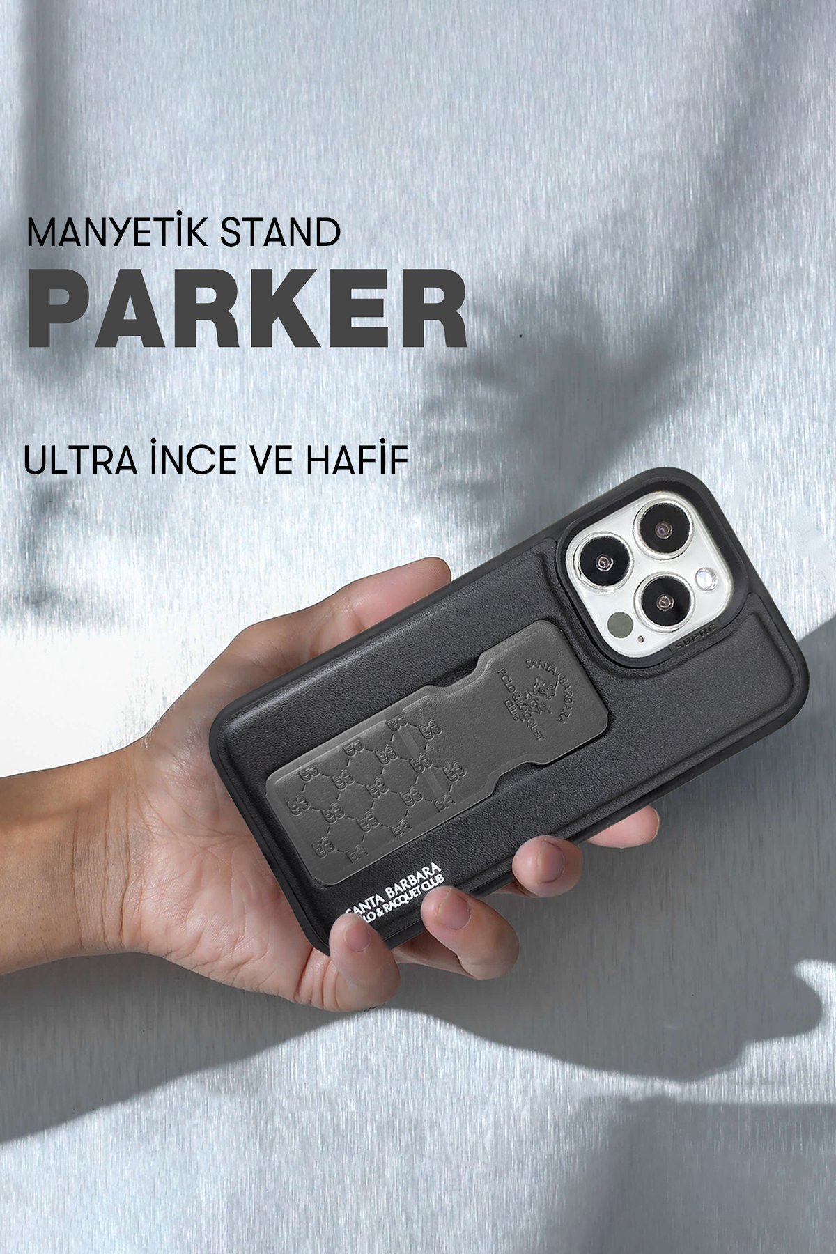 Santa Barbara Polo Racquet Club iPhone 14 Cyril Magsafe Kapak - Kahverengi