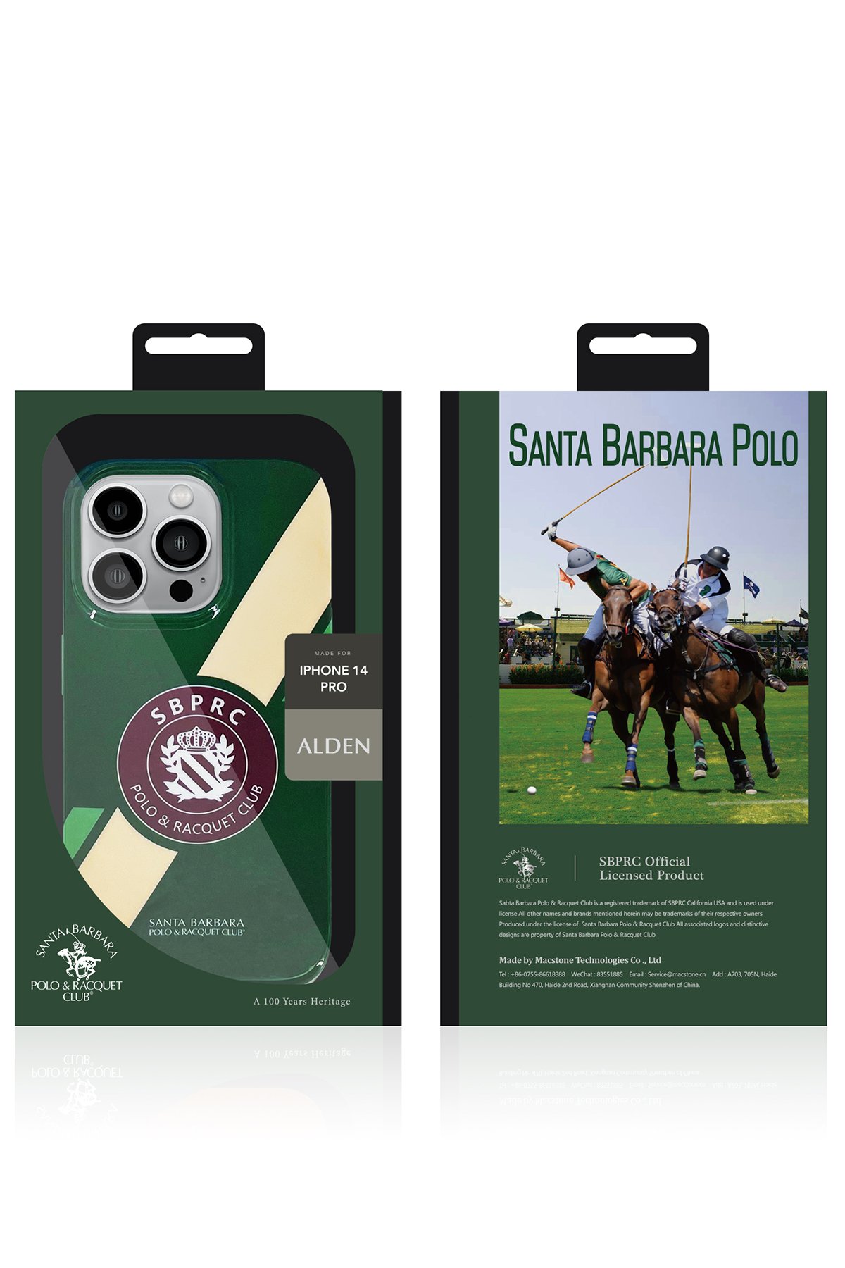 Santa Barbara Polo Racquet Club iPhone 14 Pro Jockey Deri Kapak - Kırmızı