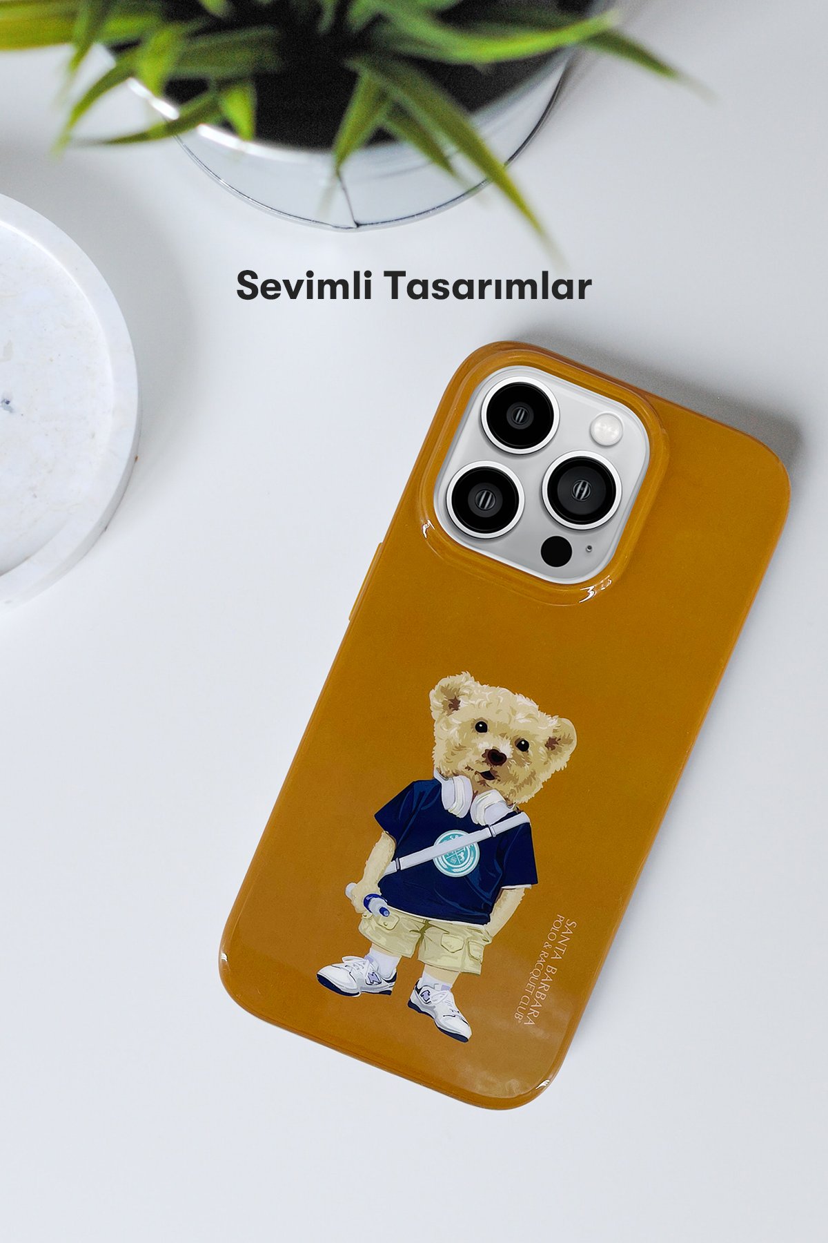 Santa Barbara Polo Racquet Club iPhone 14 Pro Parker Stand Kapak - Mavi