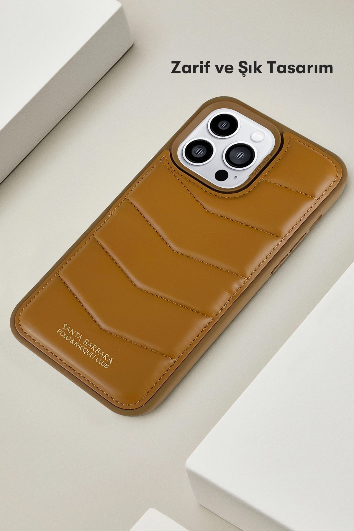 Santa Barbara Polo Racquet Club iPhone 14 Pro Jockey Deri Kapak - Kırmızı