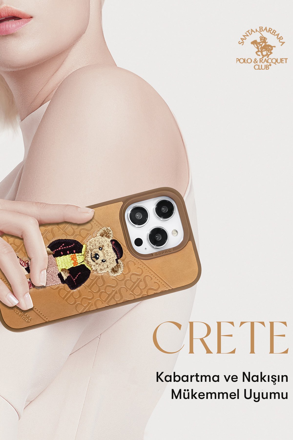 Santa Barbara Polo Racquet Club iPhone 14 Pro 3D Premium Cam Ekran Koruyucu - Siyah