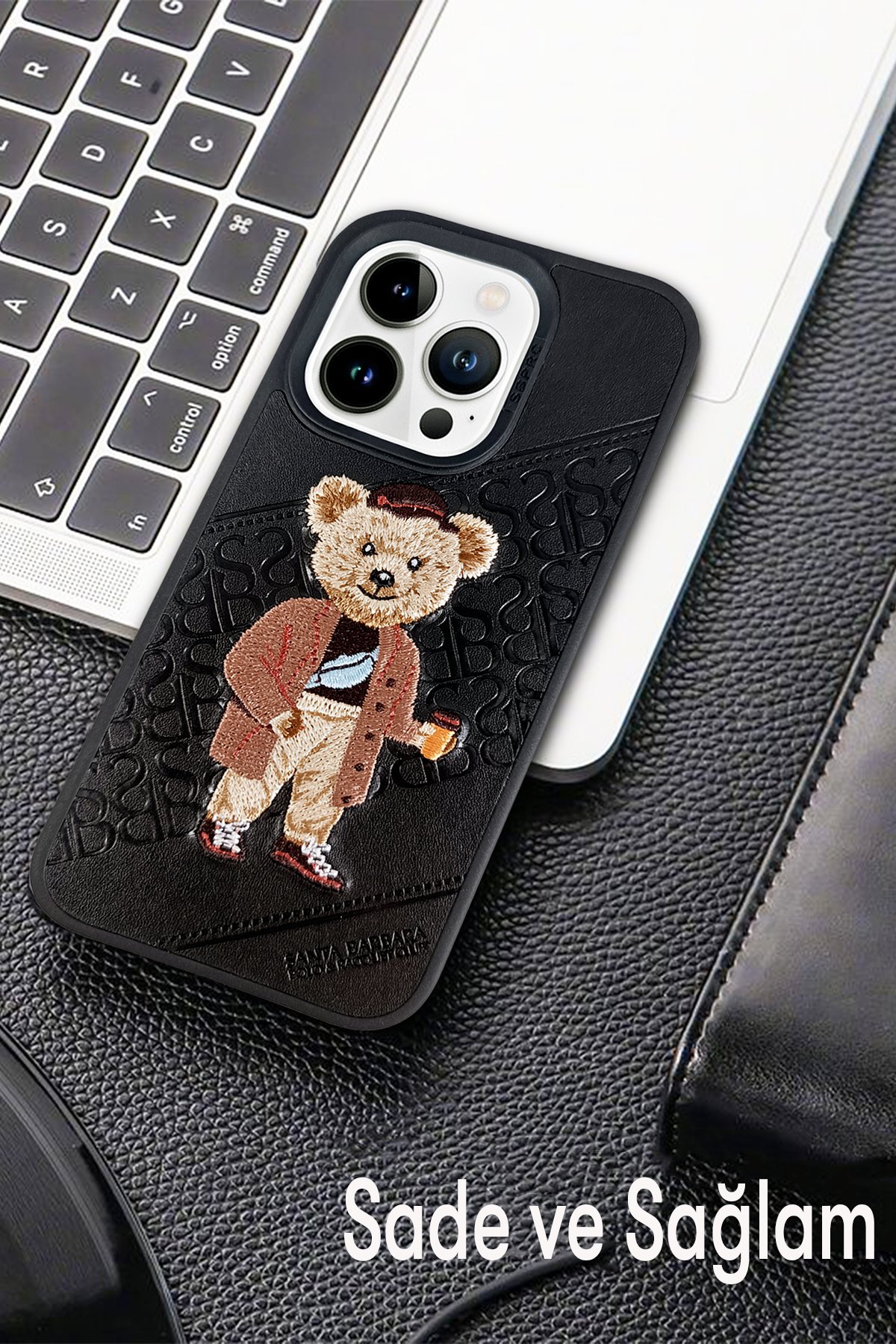 Santa Barbara Polo Racquet Club iPhone 14 Pro 3D Premium Cam Ekran Koruyucu - Siyah