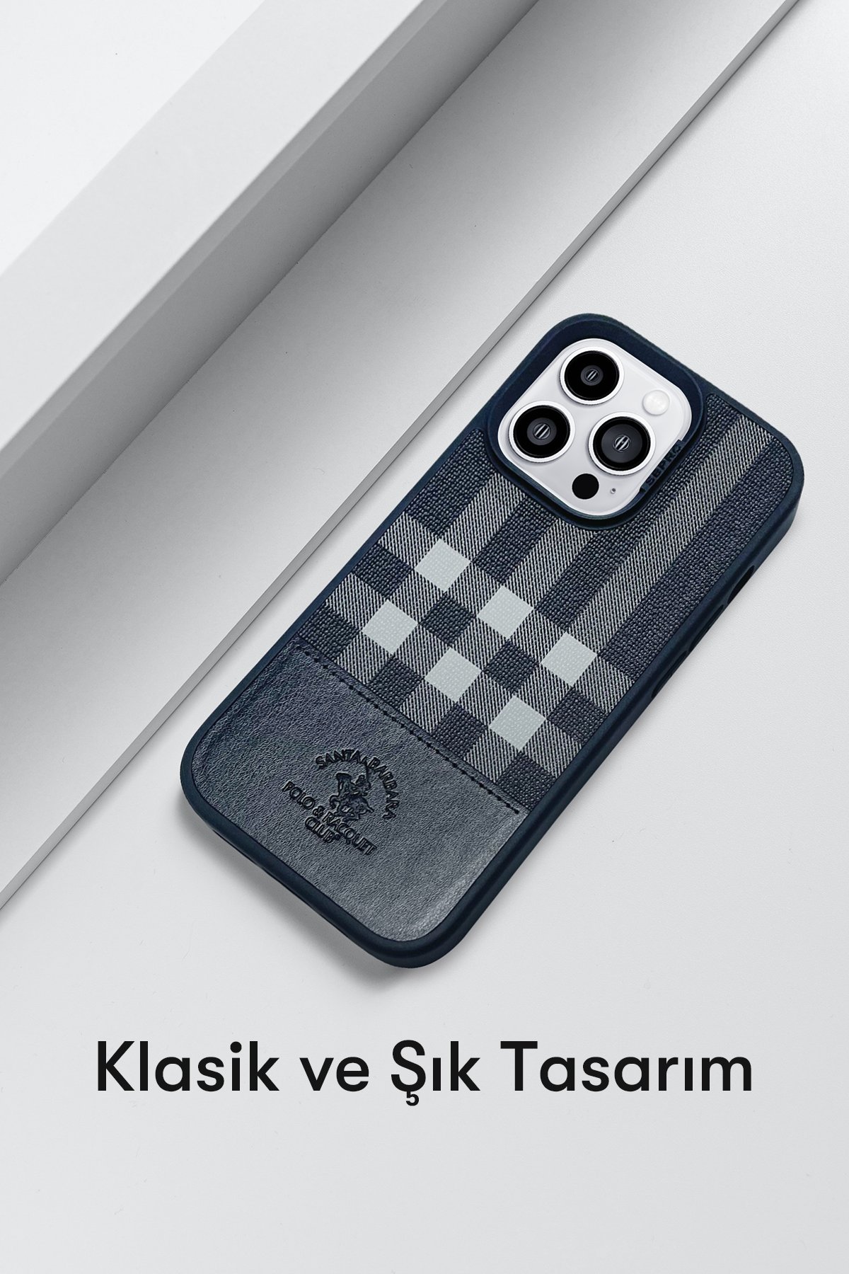 Santa Barbara Polo Racquet Club iPhone 14 Pro Knight Deri Kapak - Mor