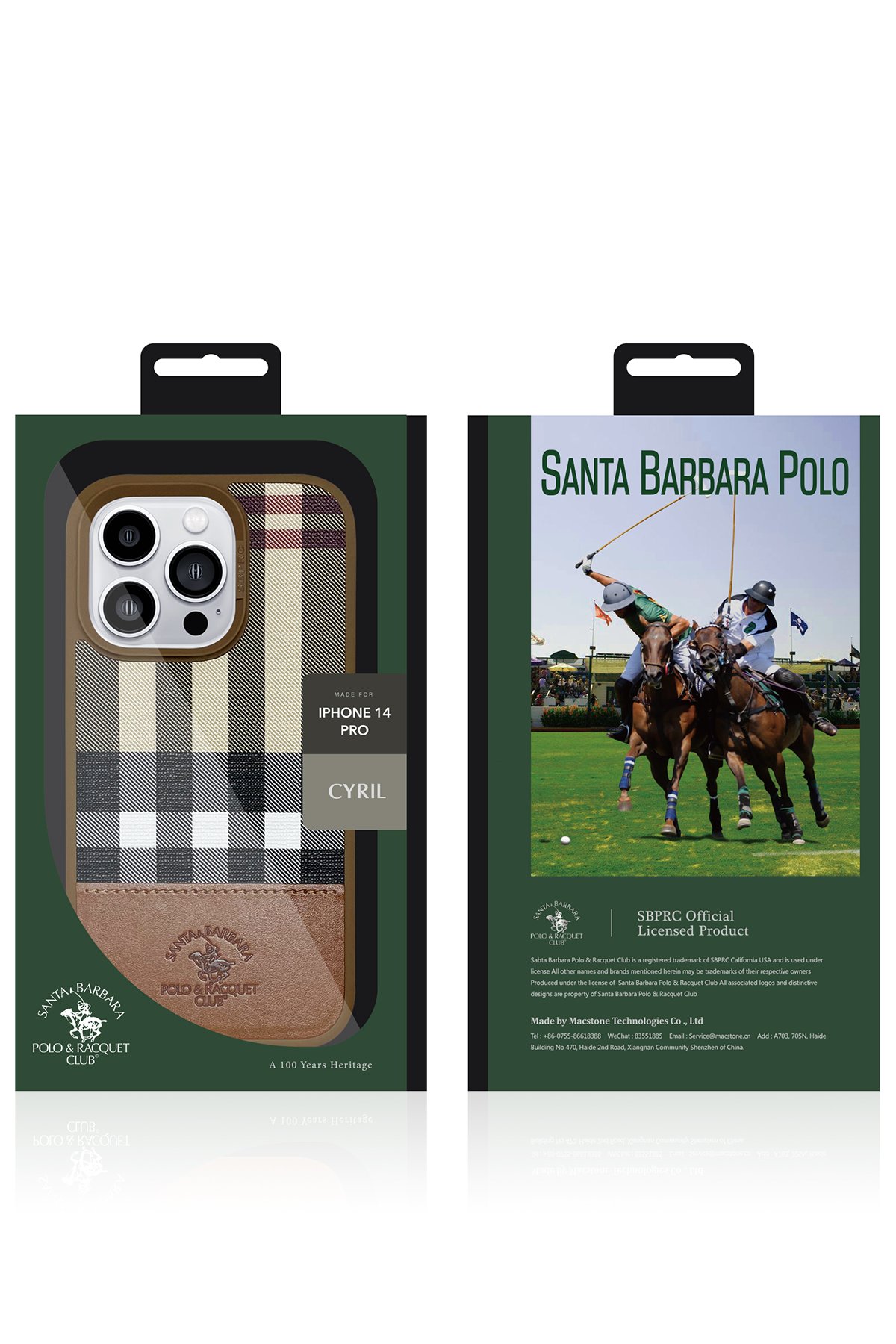 Santa Barbara Polo Racquet Club iPhone 14 Pro Knight Deri Kapak - Mor