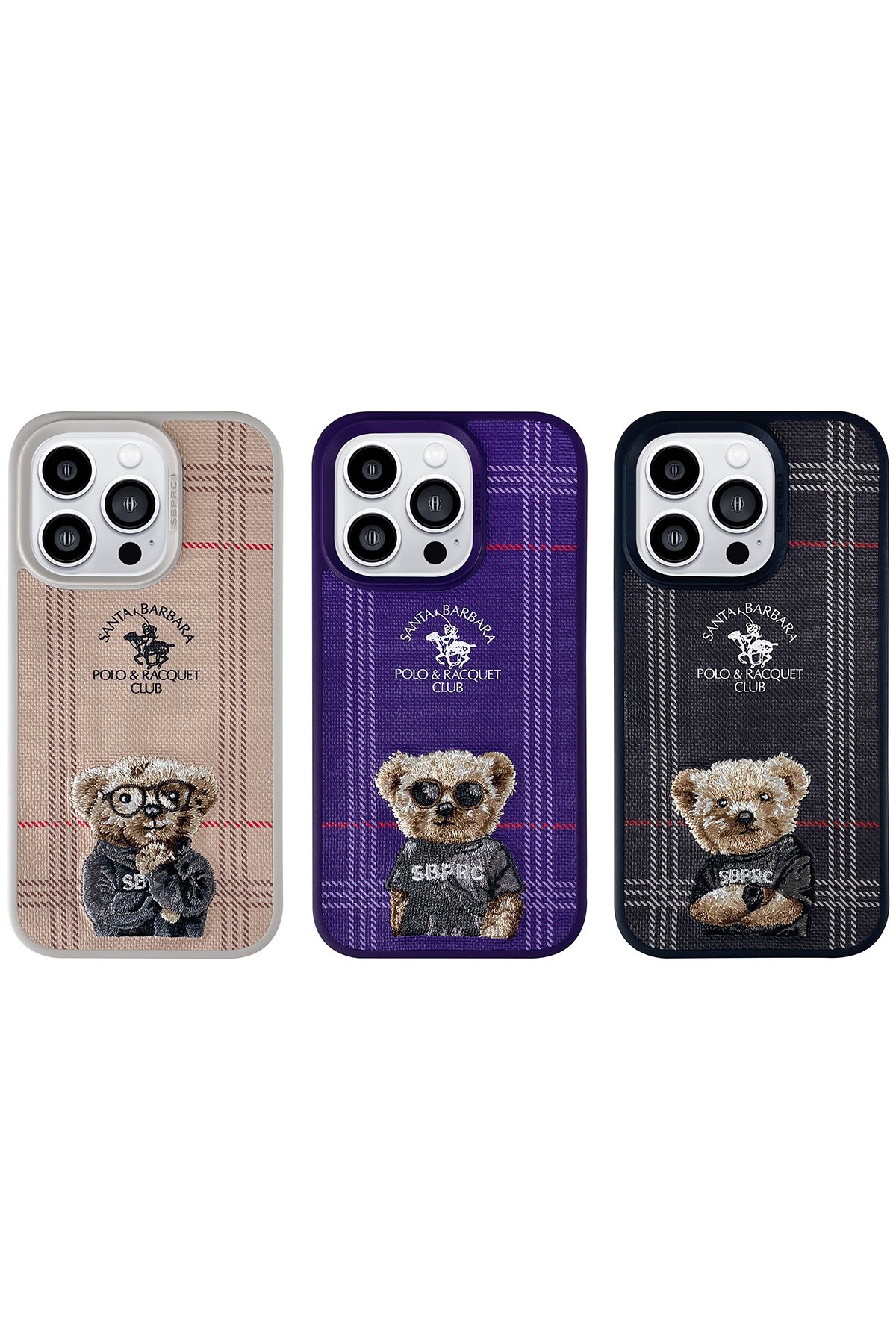 Santa Barbara Polo Racquet Club iPhone 14 Pro Hazel Karbon Set Kapak - Siyah