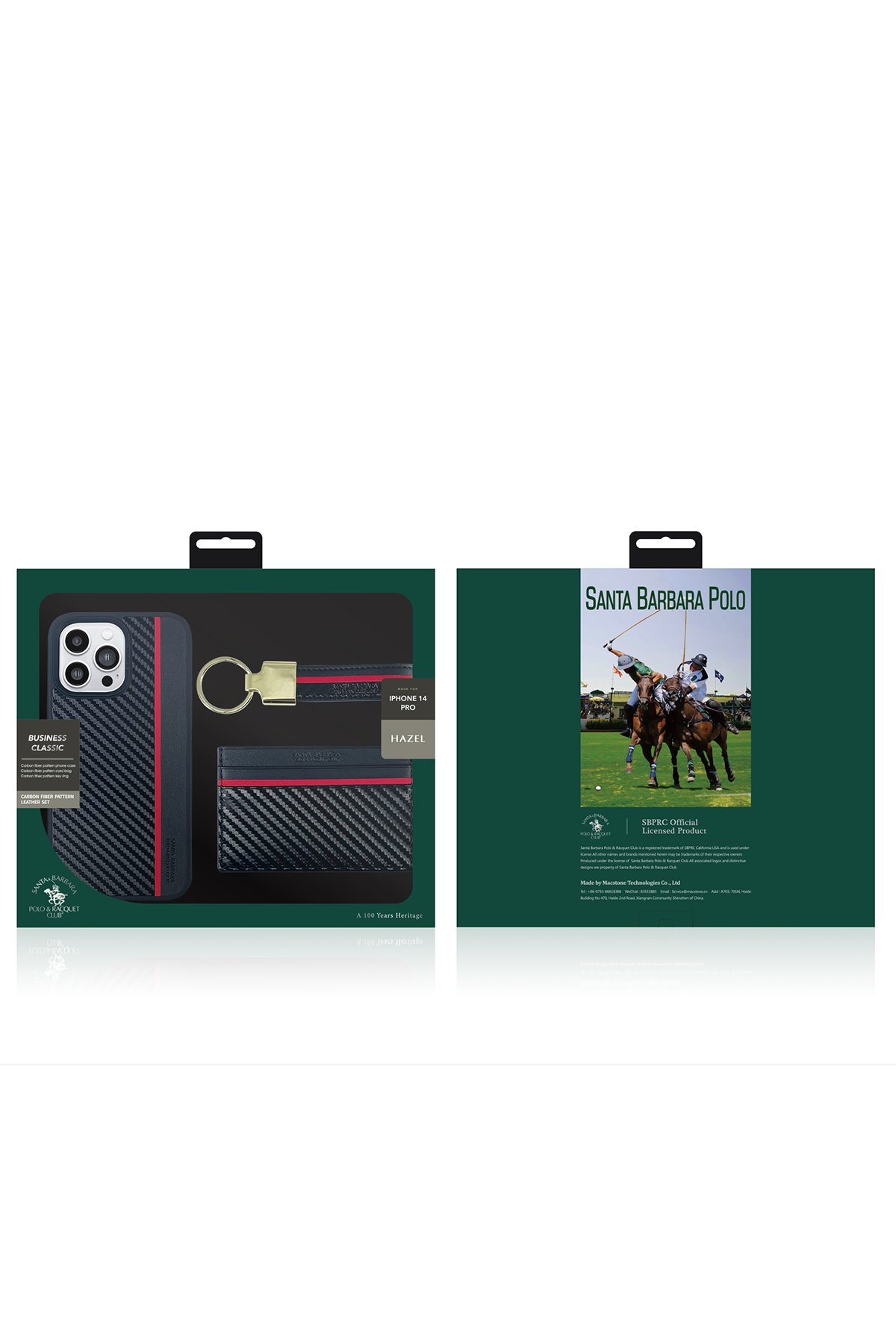 Santa Barbara Polo Racquet Club iPhone 14 Pro Clyde Stand Kapak - Kahverengi