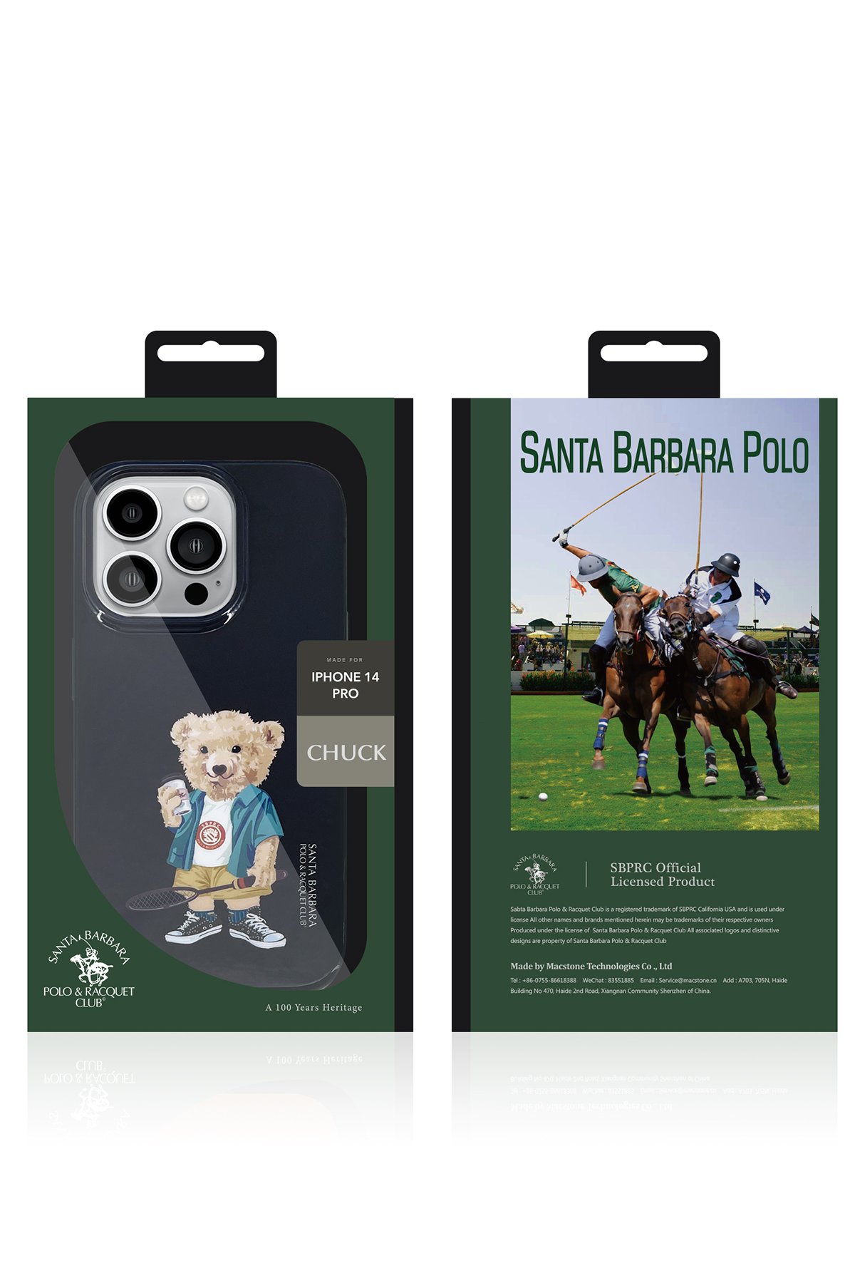 Santa Barbara Polo Racquet Club iPhone 14 Pro Max Plaid Kartvizitli Kapak - Siyah