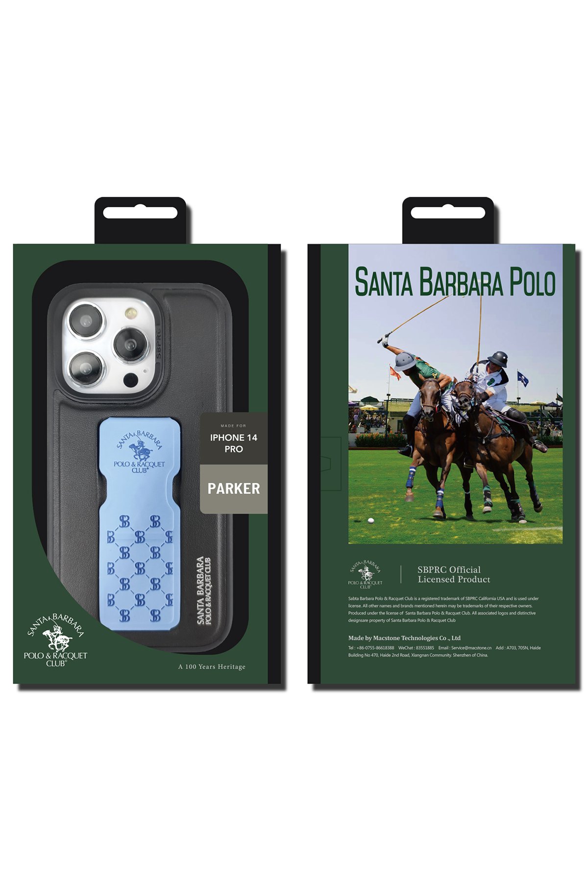 Santa Barbara Polo Racquet Club iPhone 14 Pro Max Hulda Kartvizitli Kapak - Kahverengi