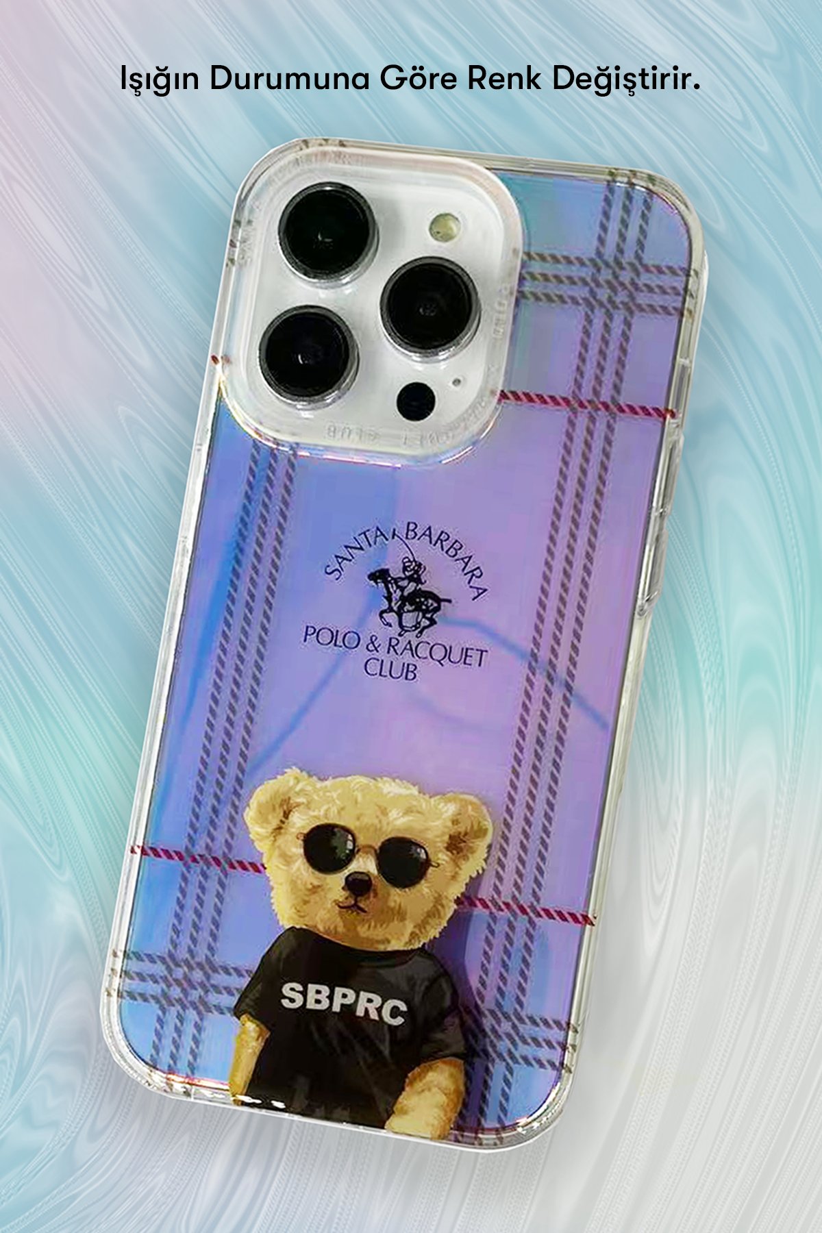 Santa Barbara Polo Racquet Club iPhone 14 Pro Chuck Kapak - Mor