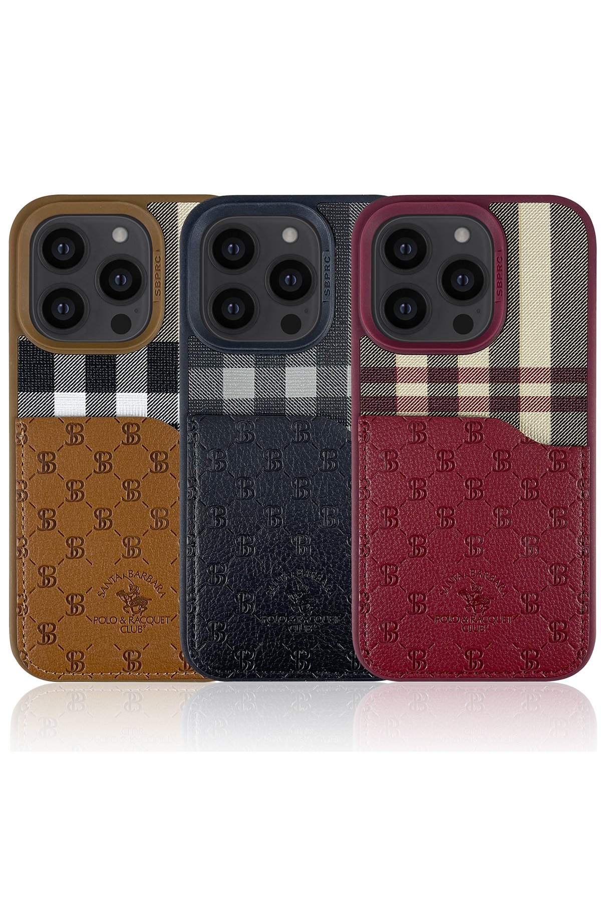Santa Barbara Polo Racquet Club iPhone 14 Pro Knight Deri Kapak - Kahverengi