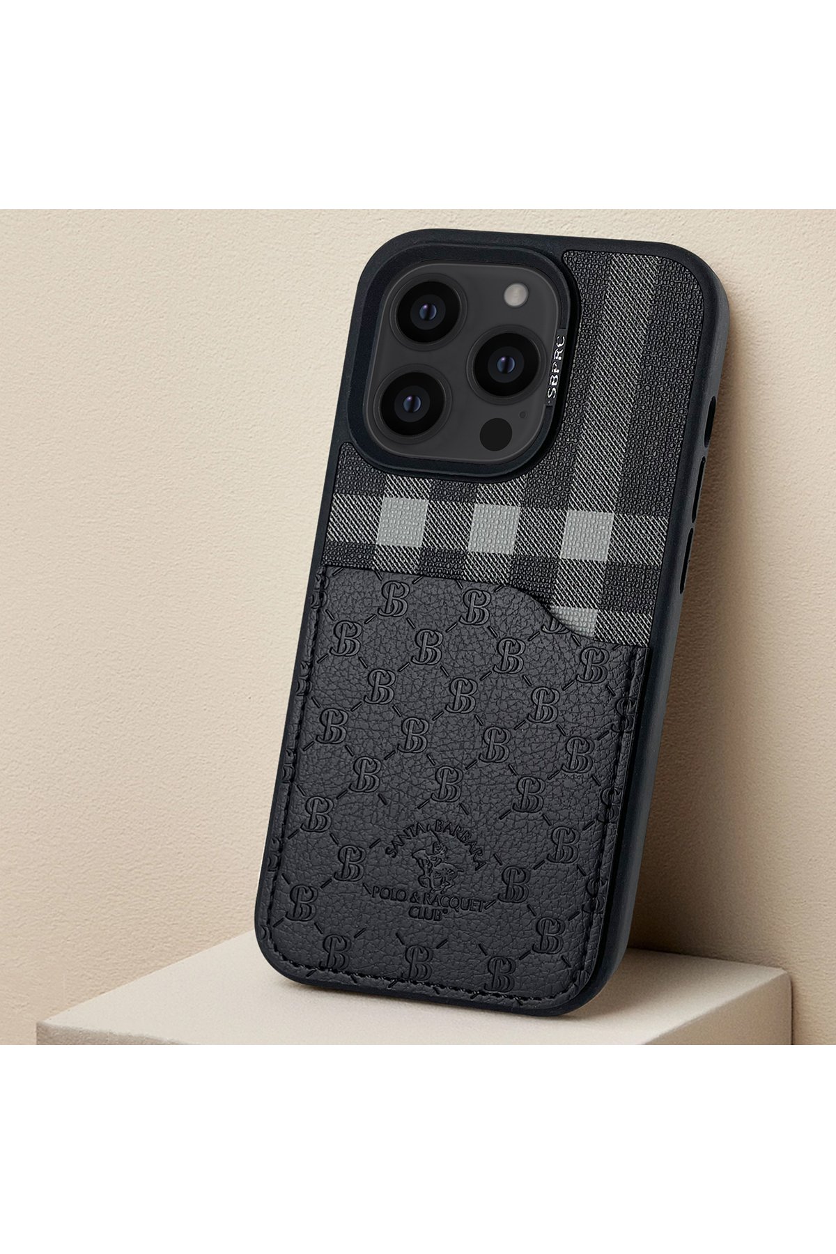 Santa Barbara Polo Racquet Club iPhone 14 Pro Knight Deri Kapak - Kahverengi