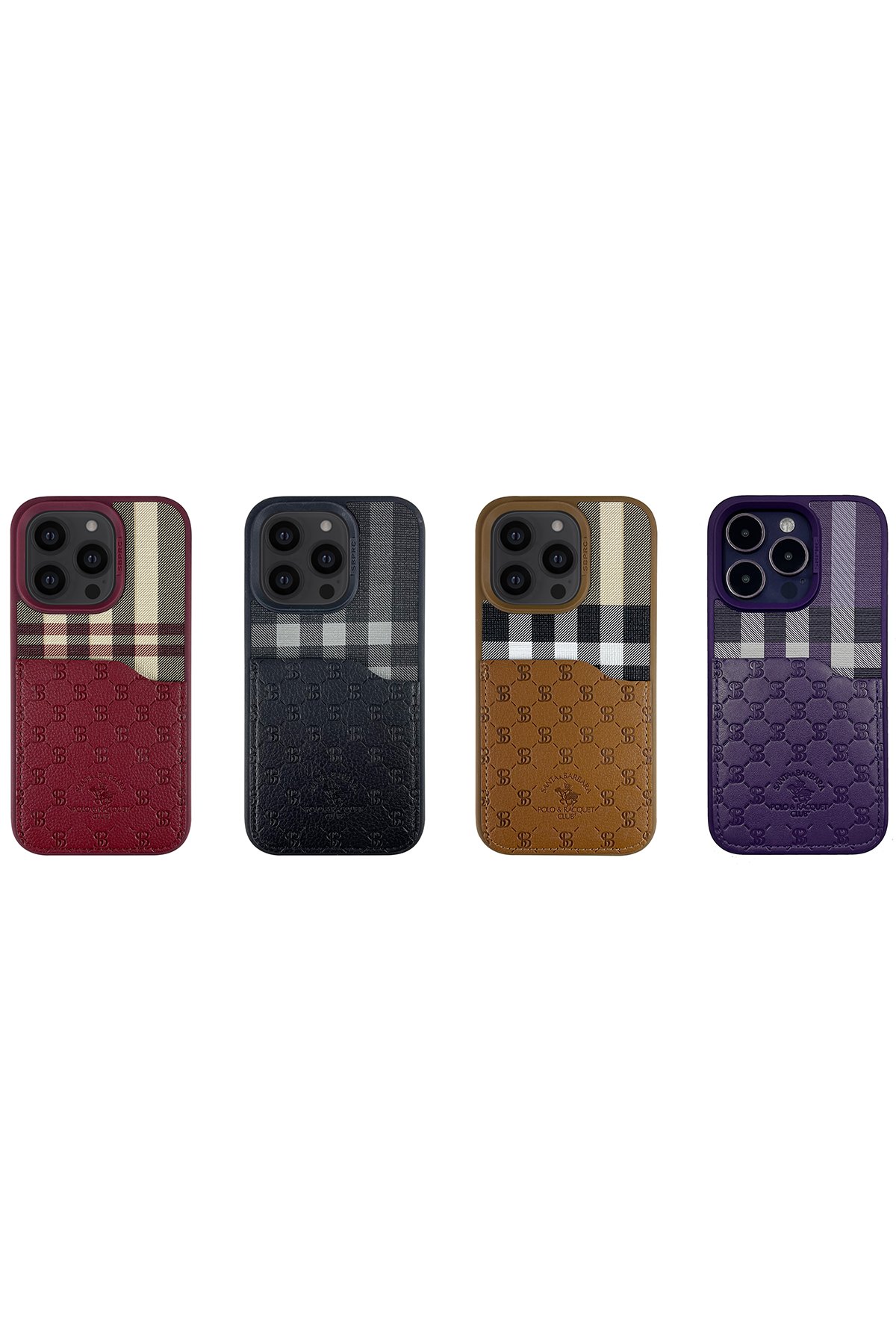 Santa Barbara Polo Racquet Club iPhone 14 Pro Timothy Cüzdanlı Standlı Kapak - Siyah