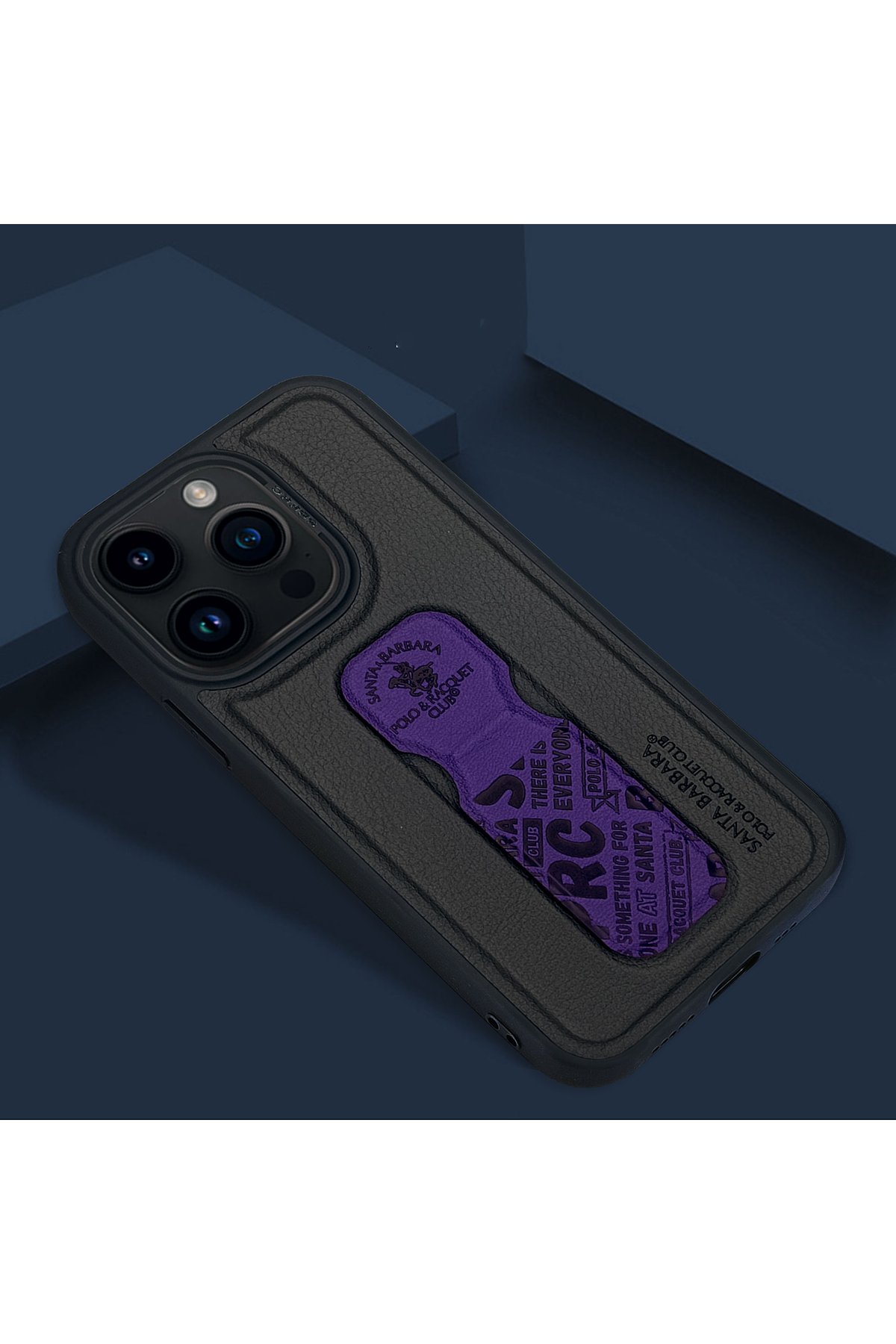 Santa Barbara Polo Racquet Club iPhone 15 Ravel Deri Kapak - Lacivert