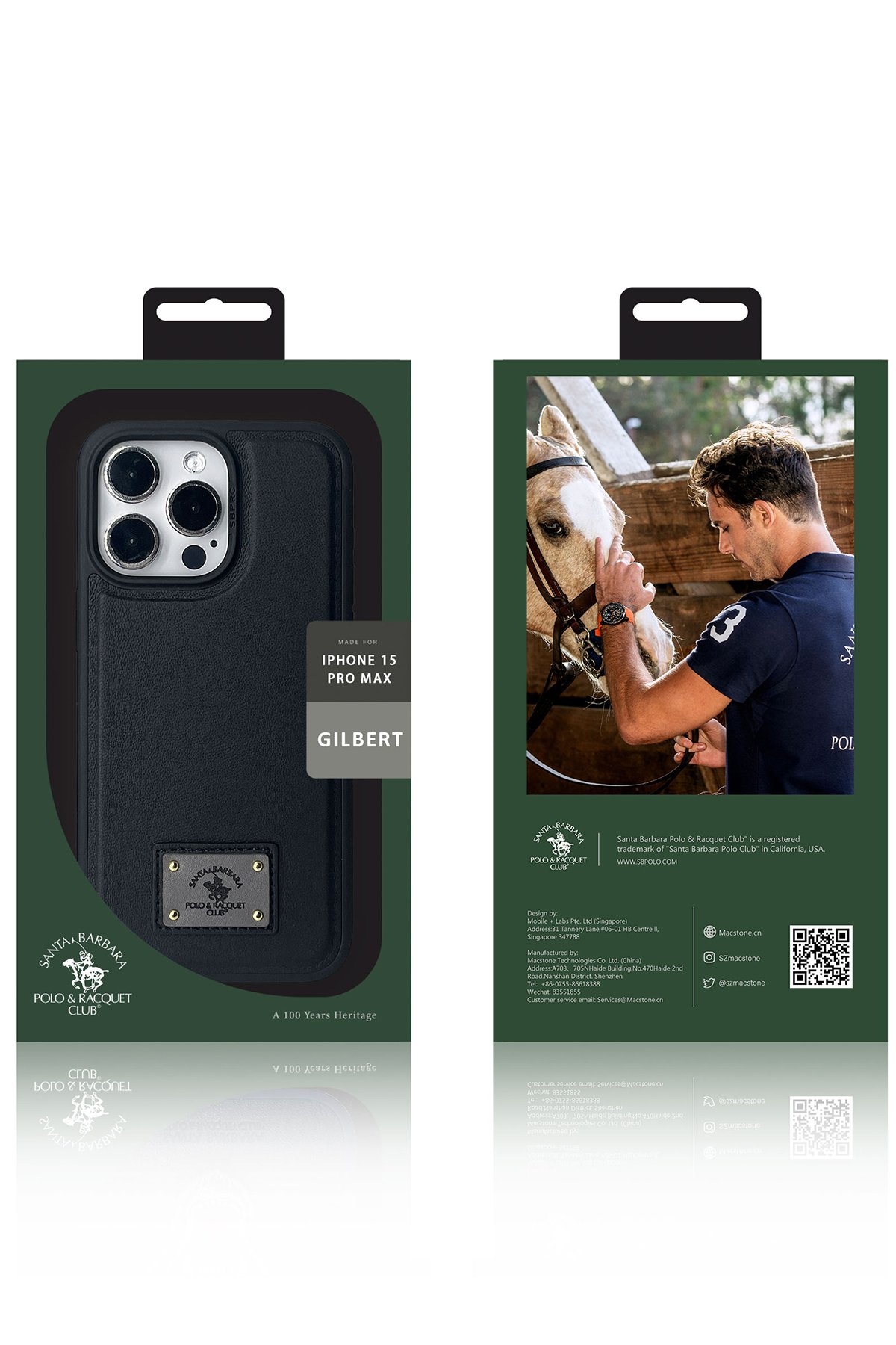 Santa Barbara Polo Racquet Club iPhone 15 Primo Magsafe Stand Kapak - Kahverengi