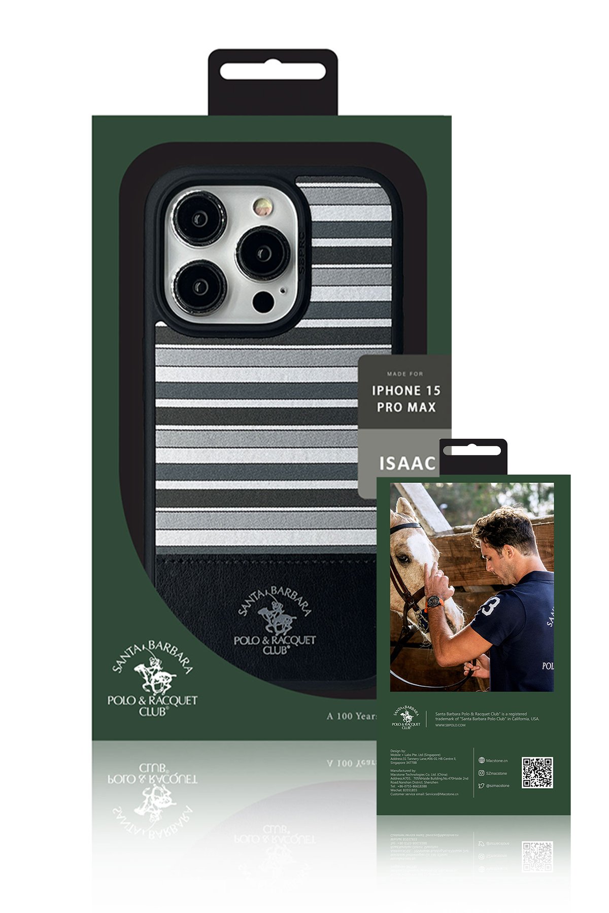 Santa Barbara Polo Racquet Club iPhone 15 Gilbert Kapak - Siyah