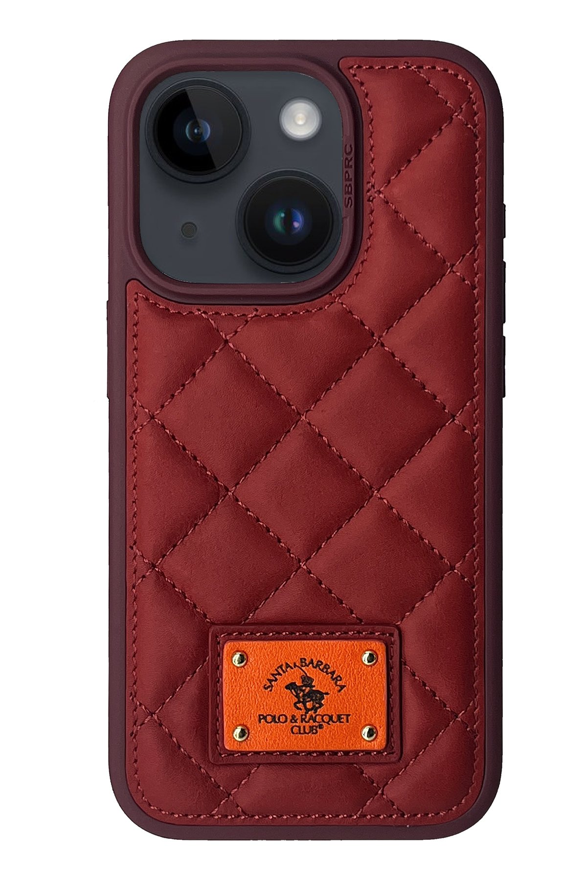 Santa Barbara Polo Racquet Club iPhone 15 Abner İçi Süet Nakış Desenli Kartvizitli Kılıf - Siyah