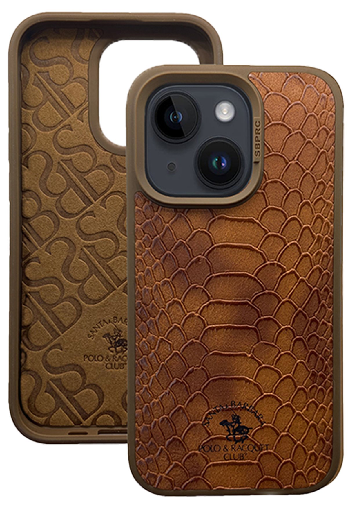 Santa Barbara Polo Racquet Club iPhone 15 Plus Knight Deri Kapak - Kırmızı