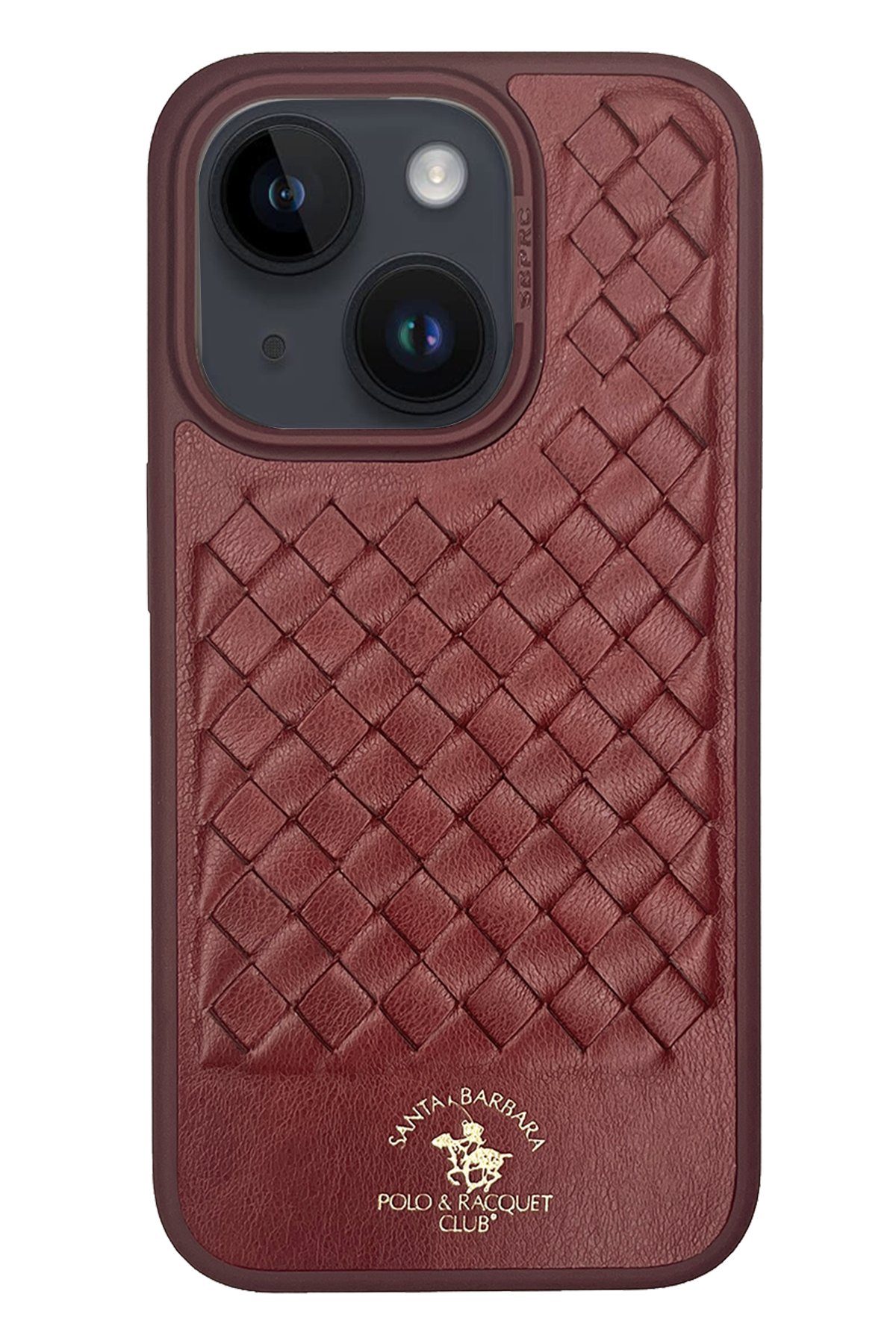 Santa Barbara Polo Racquet Club iPhone 15 Plus Knight Deri Kapak - Kırmızı