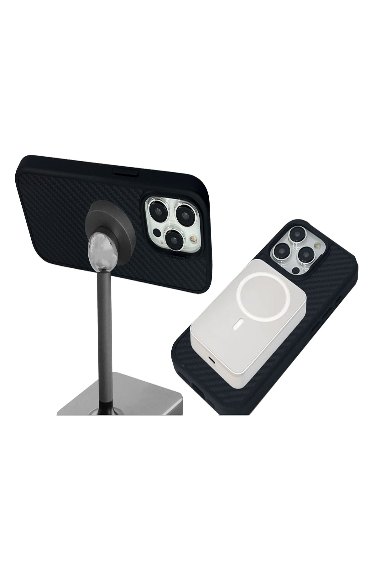 Santa Barbara Polo Racquet Club iPhone 15 Pro Primo Magsafe Stand Kapak - Kahverengi