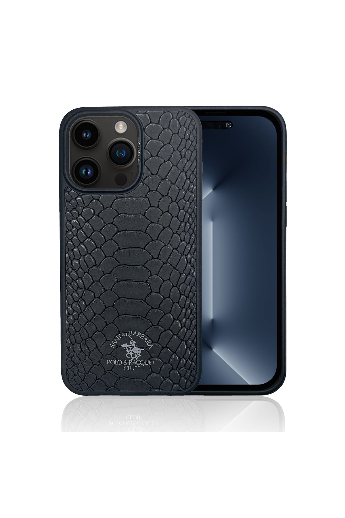 Santa Barbara Polo Racquet Club iPhone 15 Pro Elton Genuine Magsafe Deri Kapak - Kırmızı
