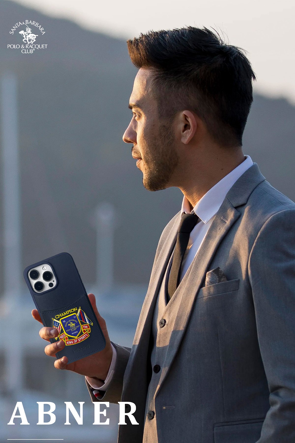 Santa Barbara Polo Racquet Club iPhone 15 Pro Max Willie Şeffaf Magsafe Kapak - Morandi