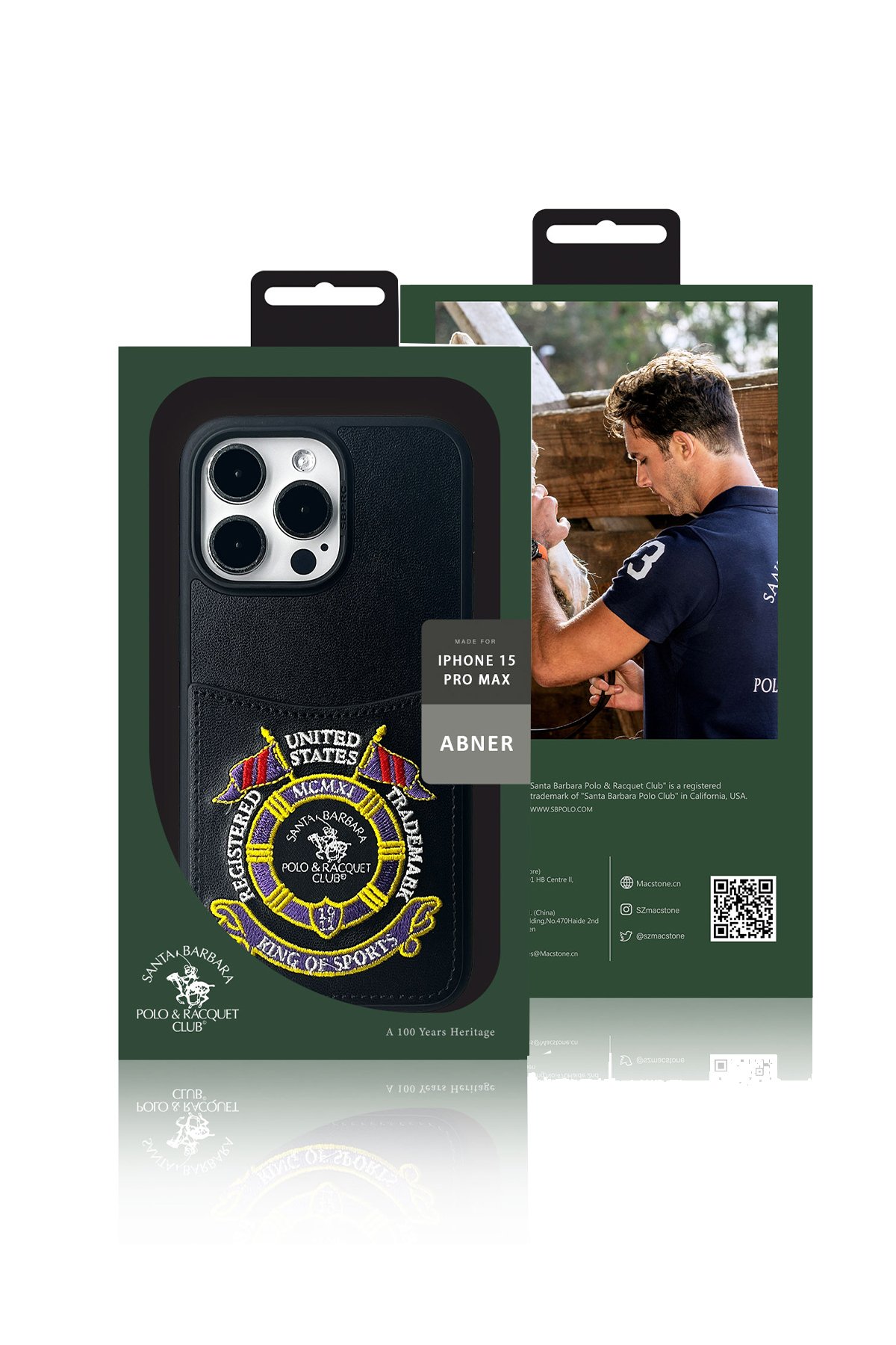 Santa Barbara Polo Racquet Club iPhone 15 Pro Max Burke Manyetik Cüzdanlı Kapak - Kahverengi
