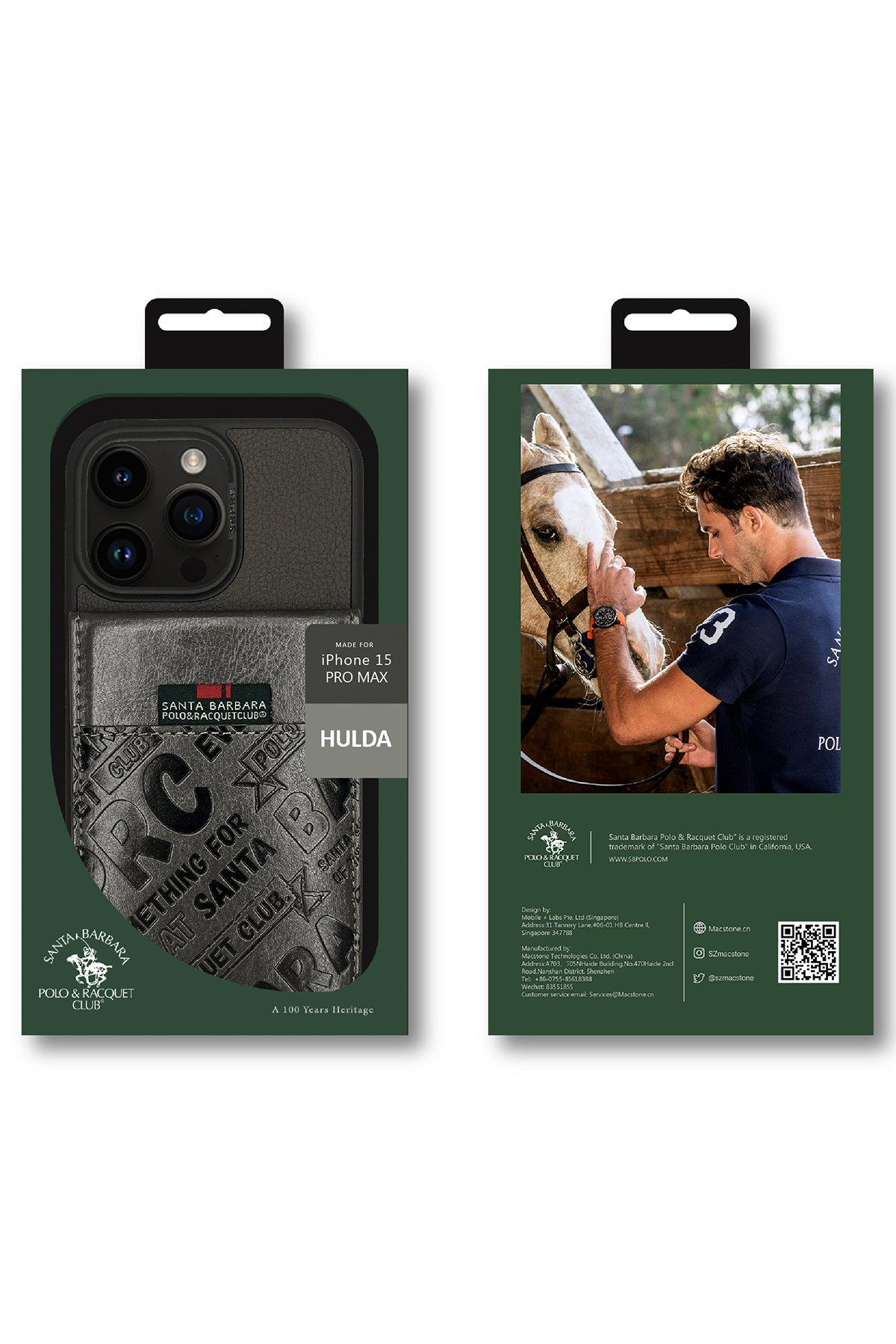 Santa Barbara Polo Racquet Club iPhone 15 Pro Max Ogden Kapak - Titan Gri