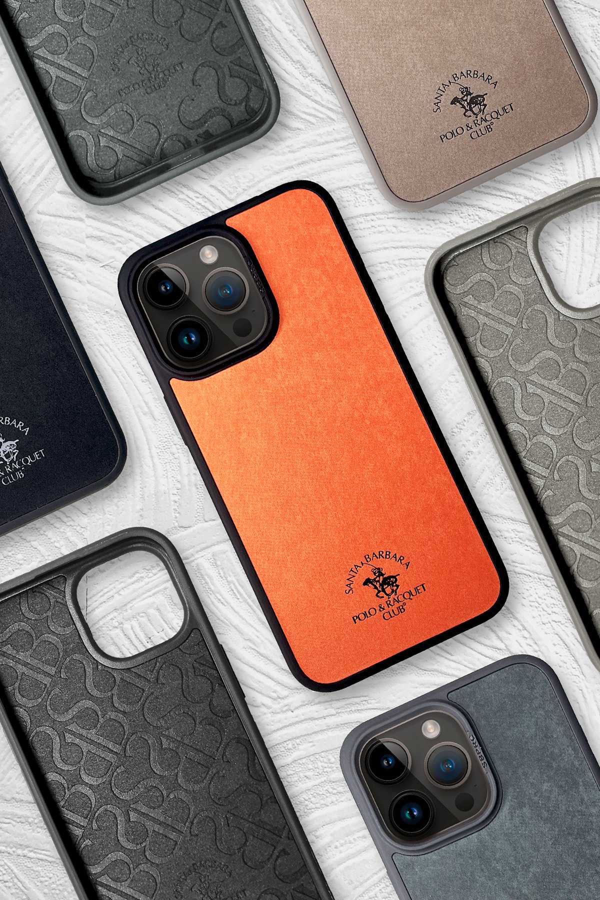 Santa Barbara Polo Racquet Club iPhone 15 Pro Hulda Kartvizitli Kapak - Gri