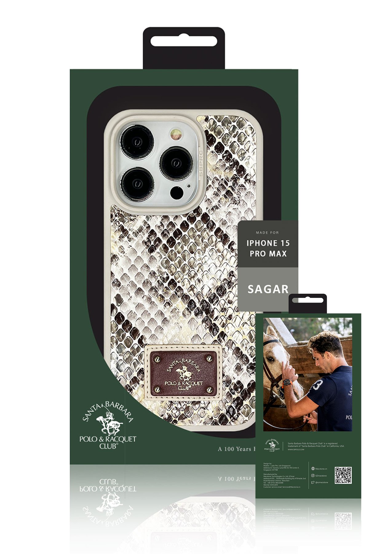 Santa Barbara Polo Racquet Club iPhone 15 Pro Fergus Kapak - Kahverengi