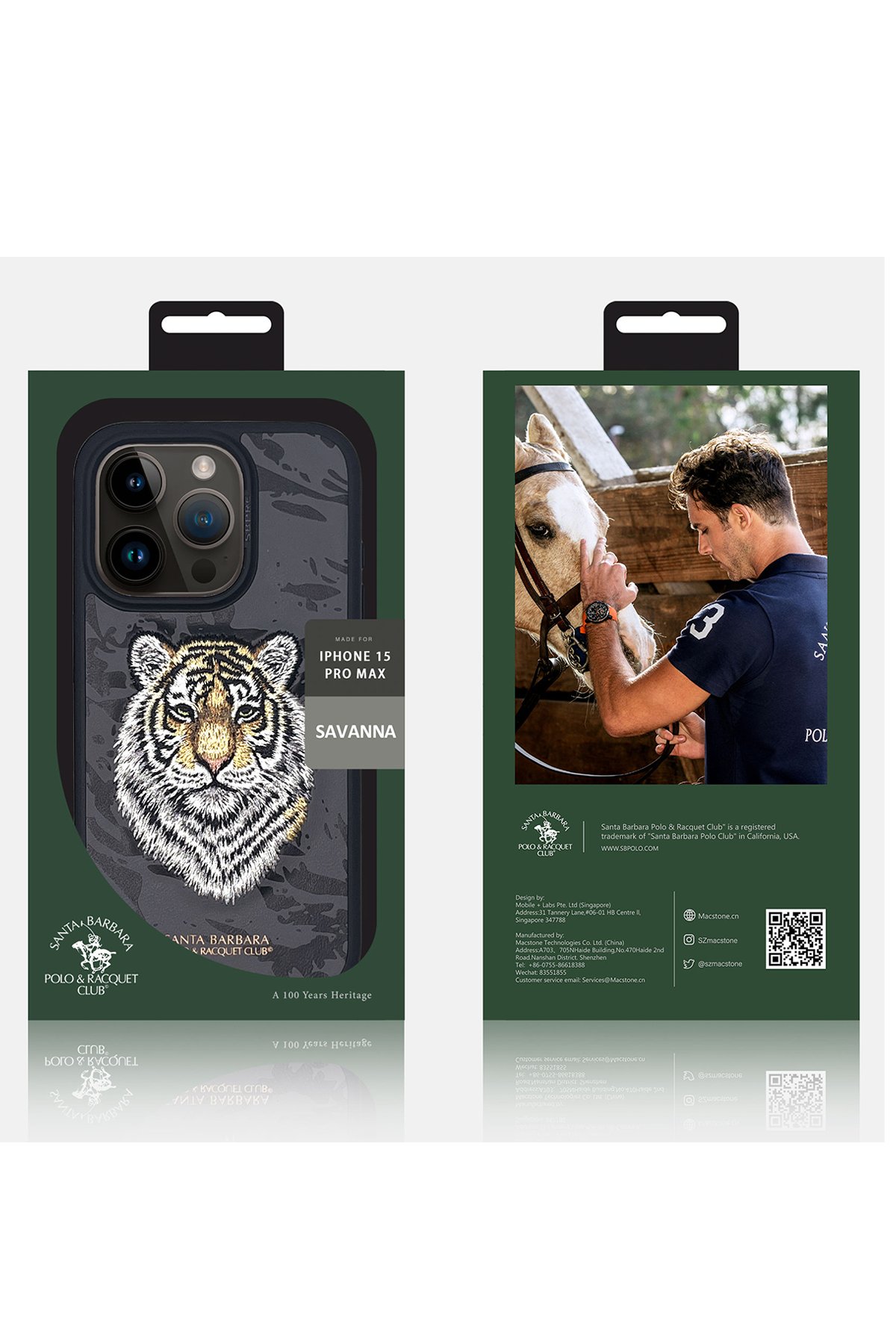 Santa Barbara Polo Racquet Club iPhone 15 Pro Patti Kapak - Titan Gri