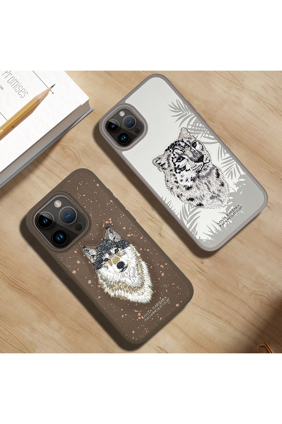 Santa Barbara Polo Racquet Club iPhone 15 Timothy Cüzdanlı Standlı Kapak - Kahverengi