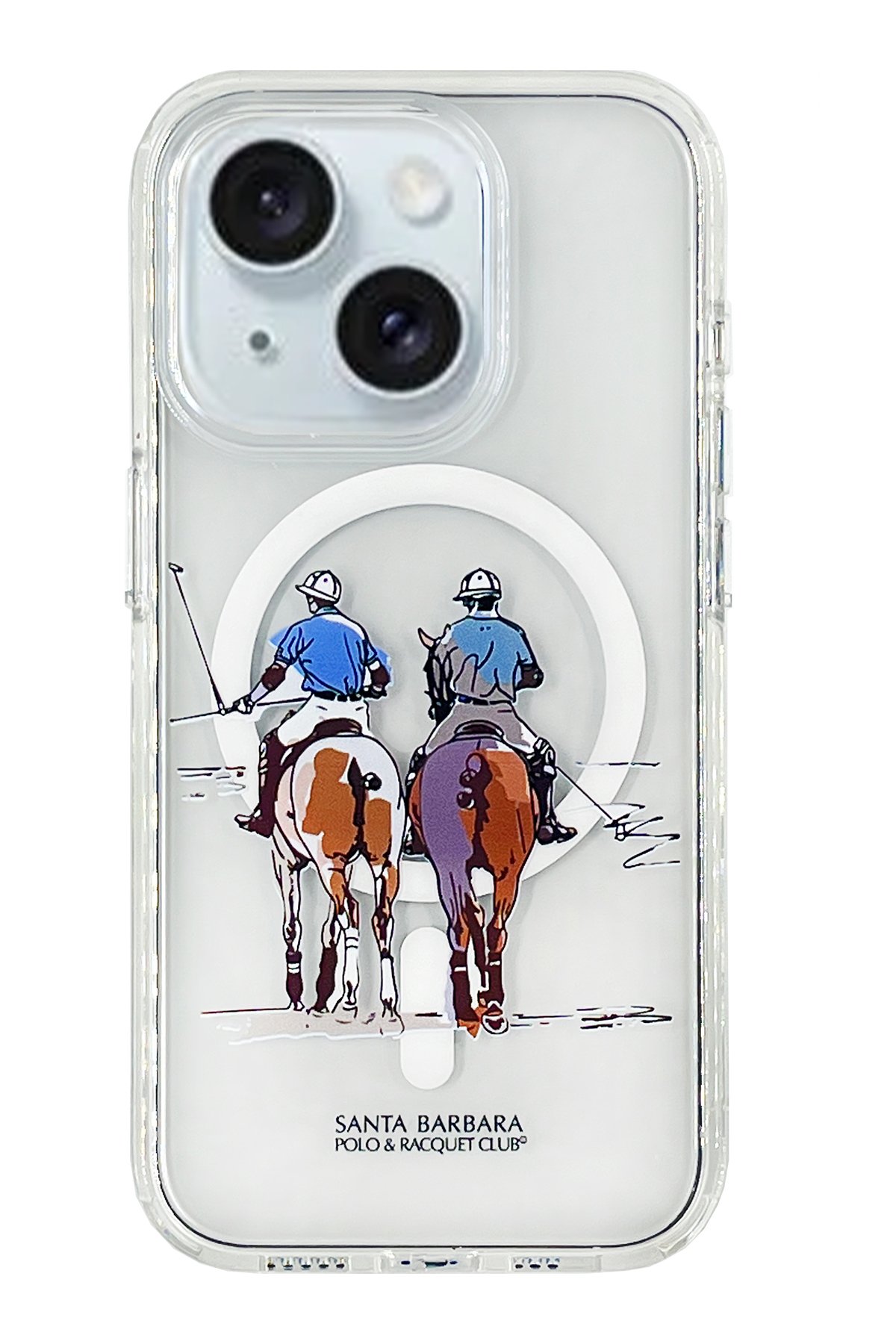 Santa Barbara Polo Racquet Club iPhone 15 Knight Deri Kapak - Titan Gri