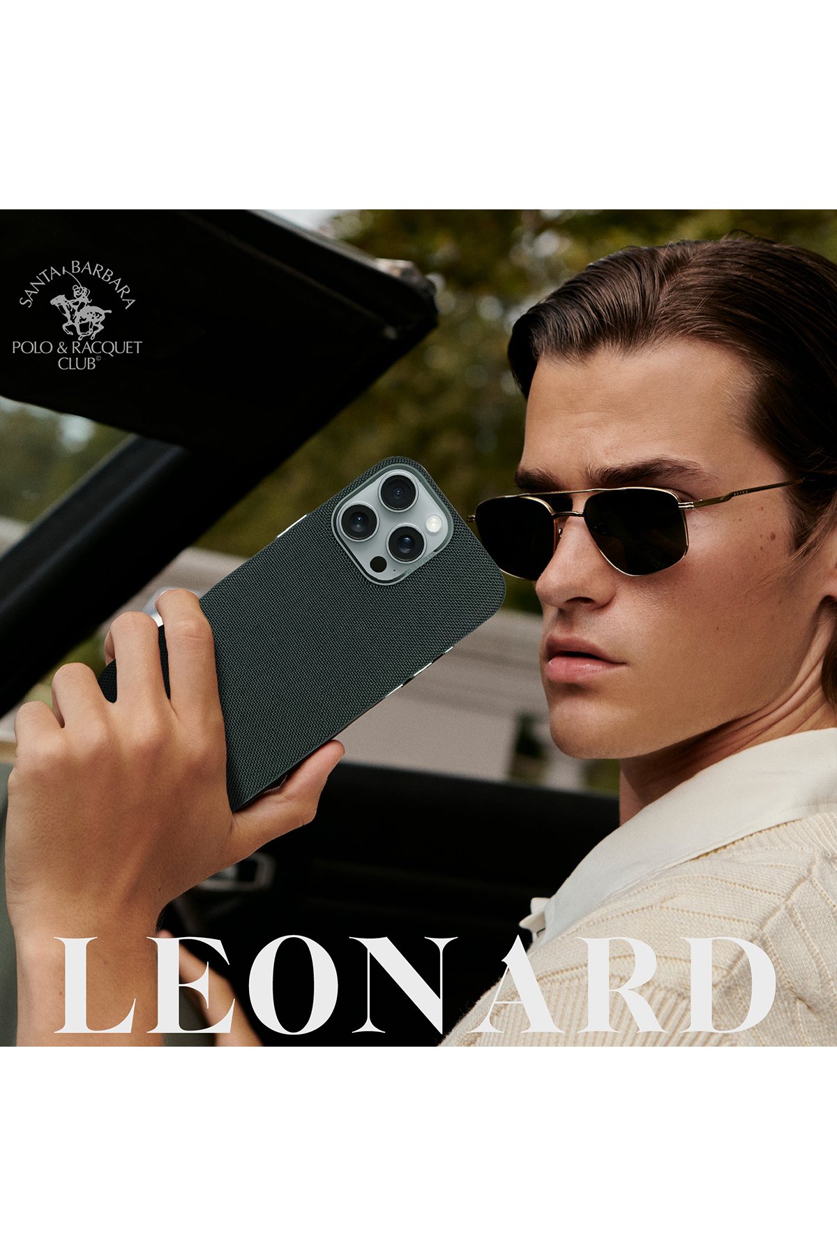 Santa Barbara Polo Racquet Club iPhone 16 Sagar Magsafe Kapak - Bej