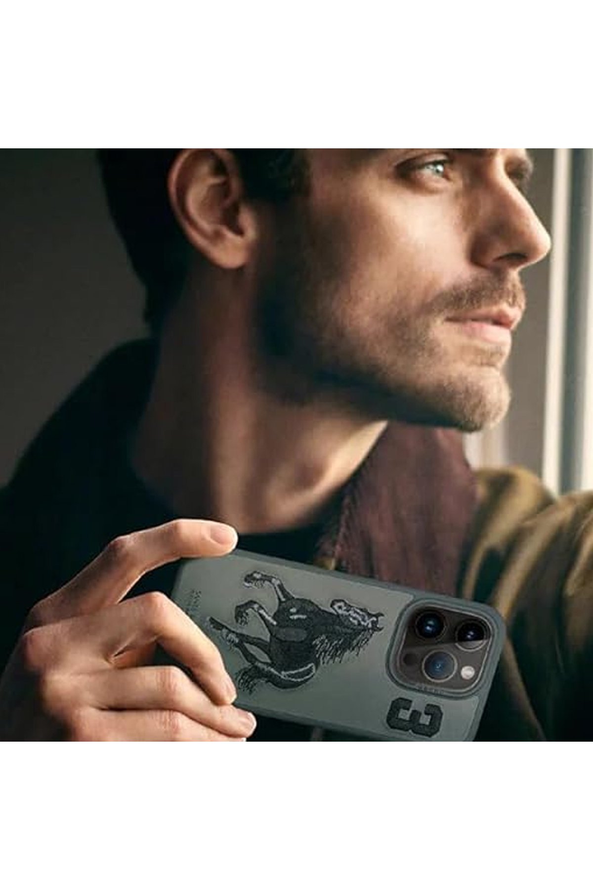 Santa Barbara Polo Racquet Club iPhone 16 Pro Abner İçi Süet Nakış Desenli Kartvizitli Kılıf - Lacivert