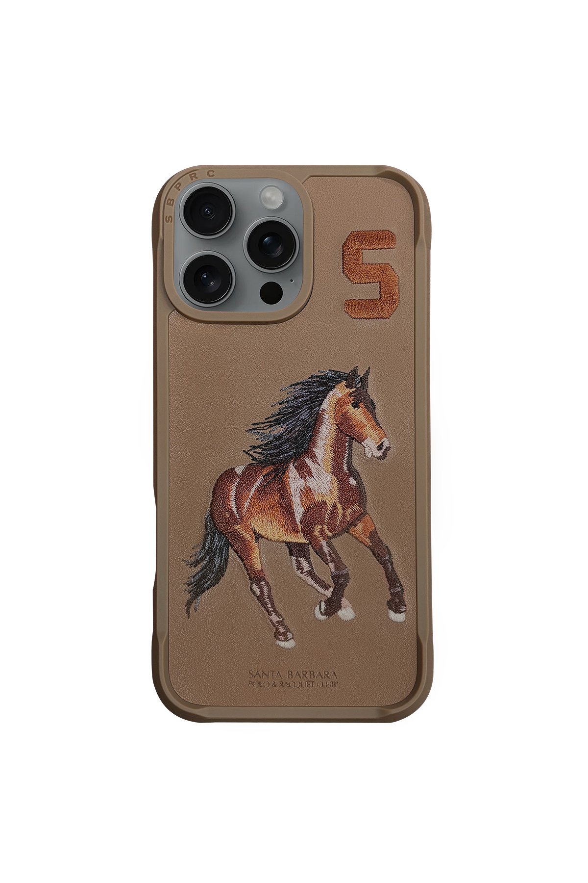 Santa Barbara Polo Racquet Club iPhone 16 Pro Max Knight Deri Kapak - Titan Gri