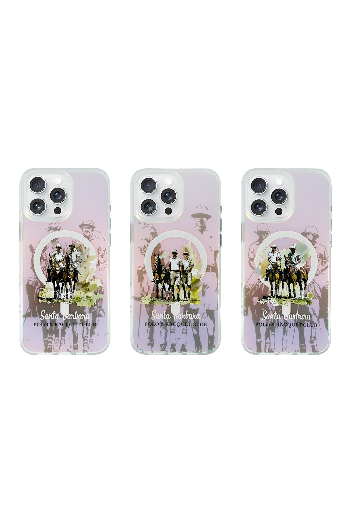 Santa Barbara Polo Racquet Club iPhone 16 Pro Max Sagar Magsafe Kapak - Bej