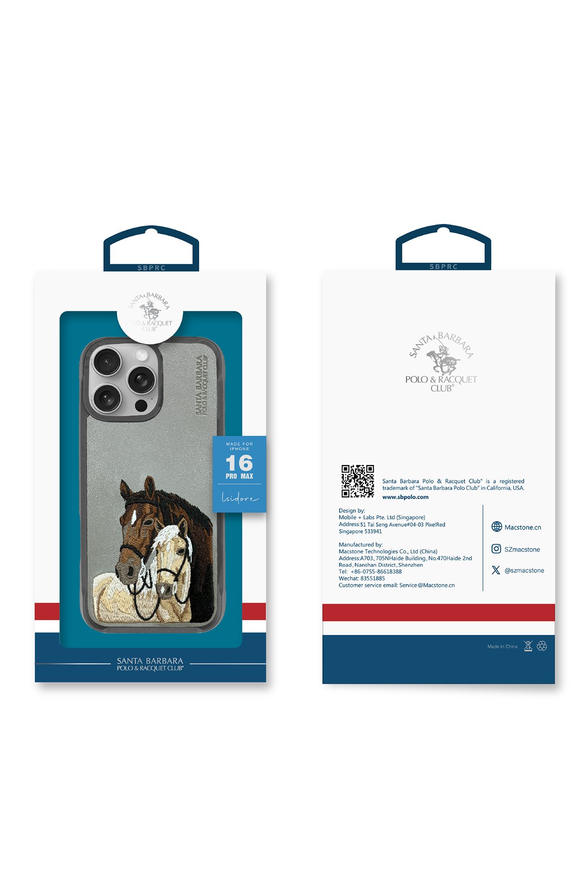 Santa Barbara Polo Racquet Club iPhone 16 Pro Max Isidore Kapak - Siyah