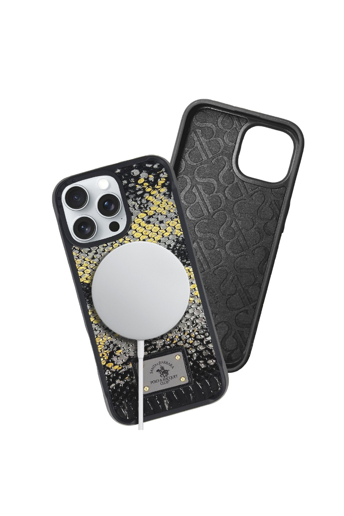 Santa Barbara Polo Racquet Club iPhone 16 Primo Magsafe Stand Kapak - Siyah