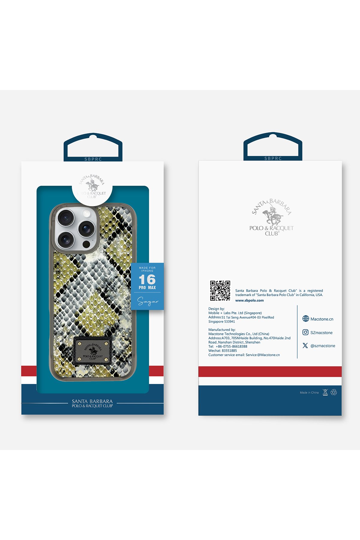 Santa Barbara Polo Racquet Club iPhone 16 Primo Magsafe Stand Kapak - Siyah