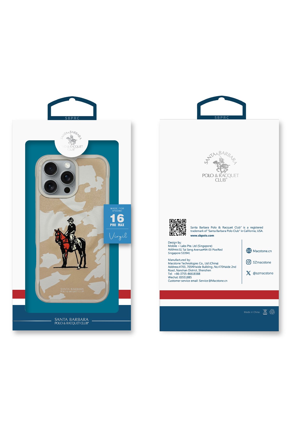 Santa Barbara Polo Racquet Club iPhone 16 Sagar Magsafe Kapak - Lacivert