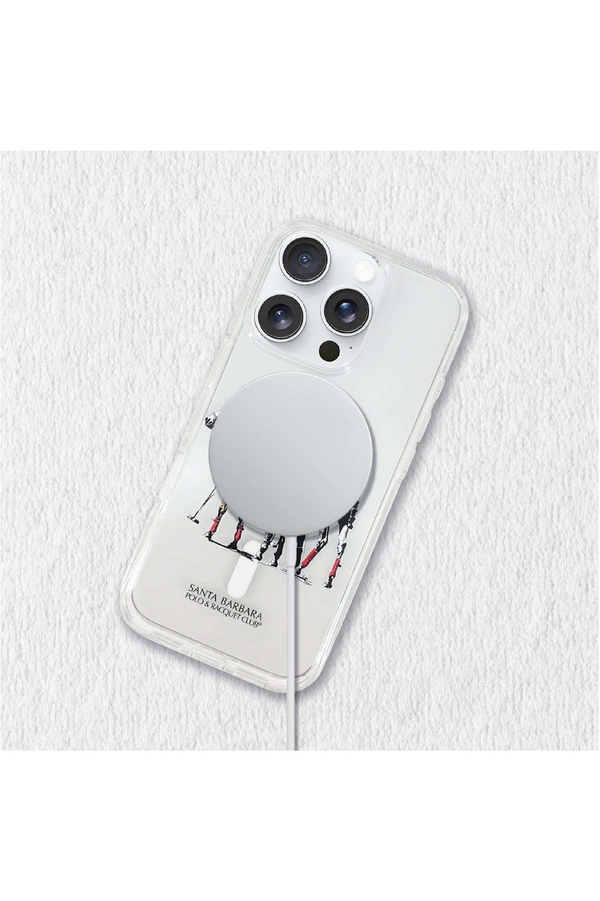 Santa Barbara Polo Racquet Club iPhone 16 Knight Deri Kapak - Titan Gri