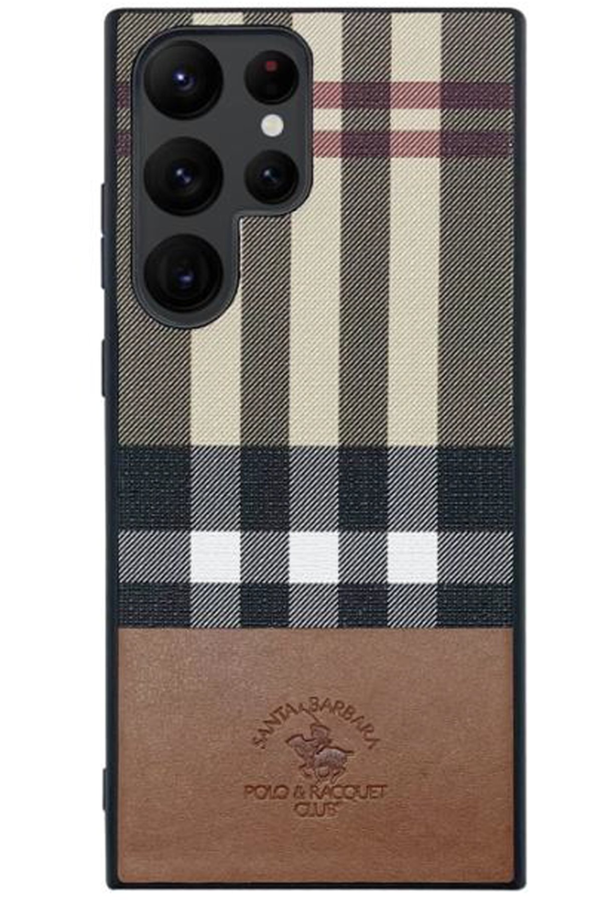 Santa Barbara Polo Racquet Club Samsung Galaxy S23 Ultra Plaid Kapak - Siyah