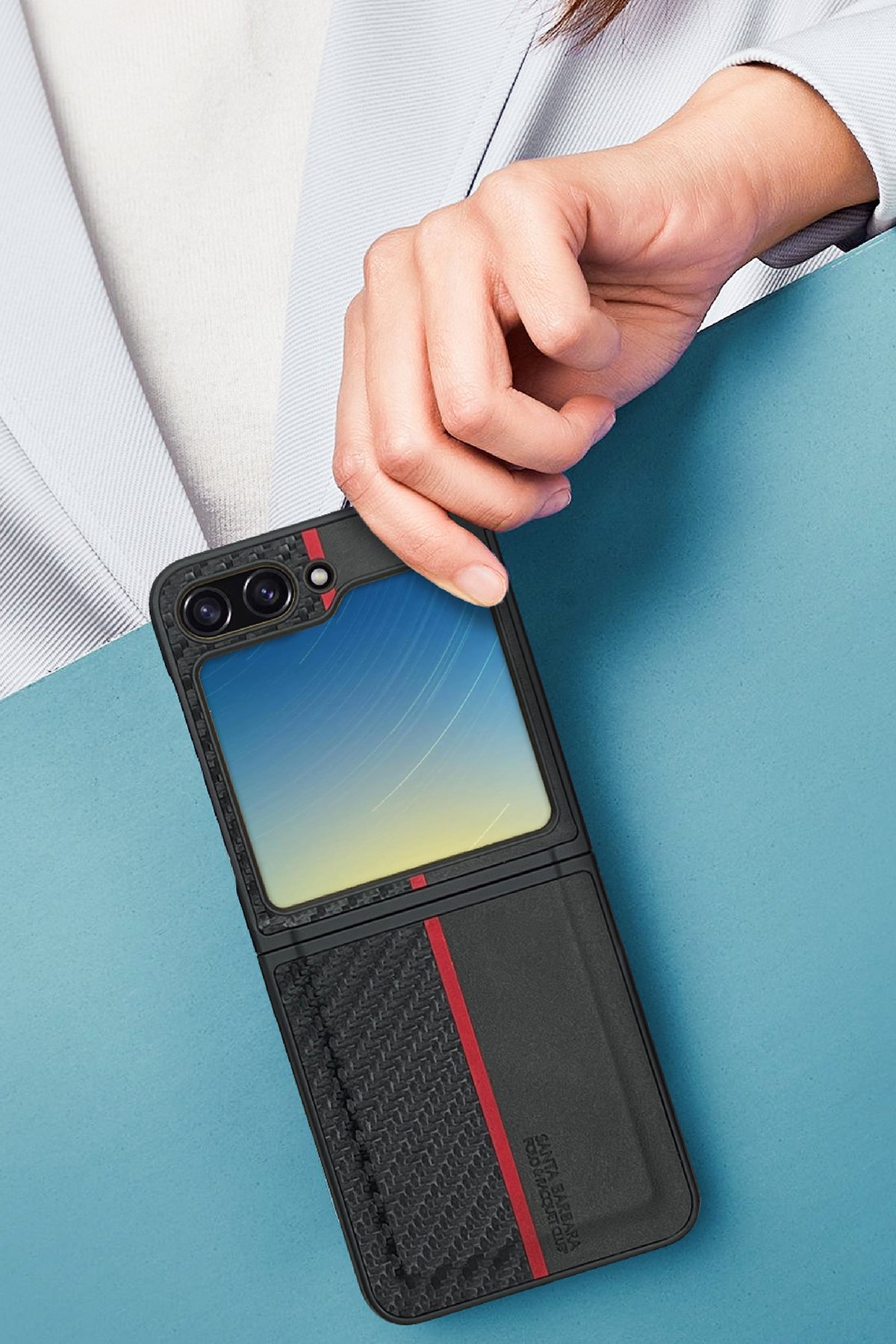 Santa Barbara Polo Racquet Club Samsung Galaxy Z Flip 5 Kent Kapak - Siyah