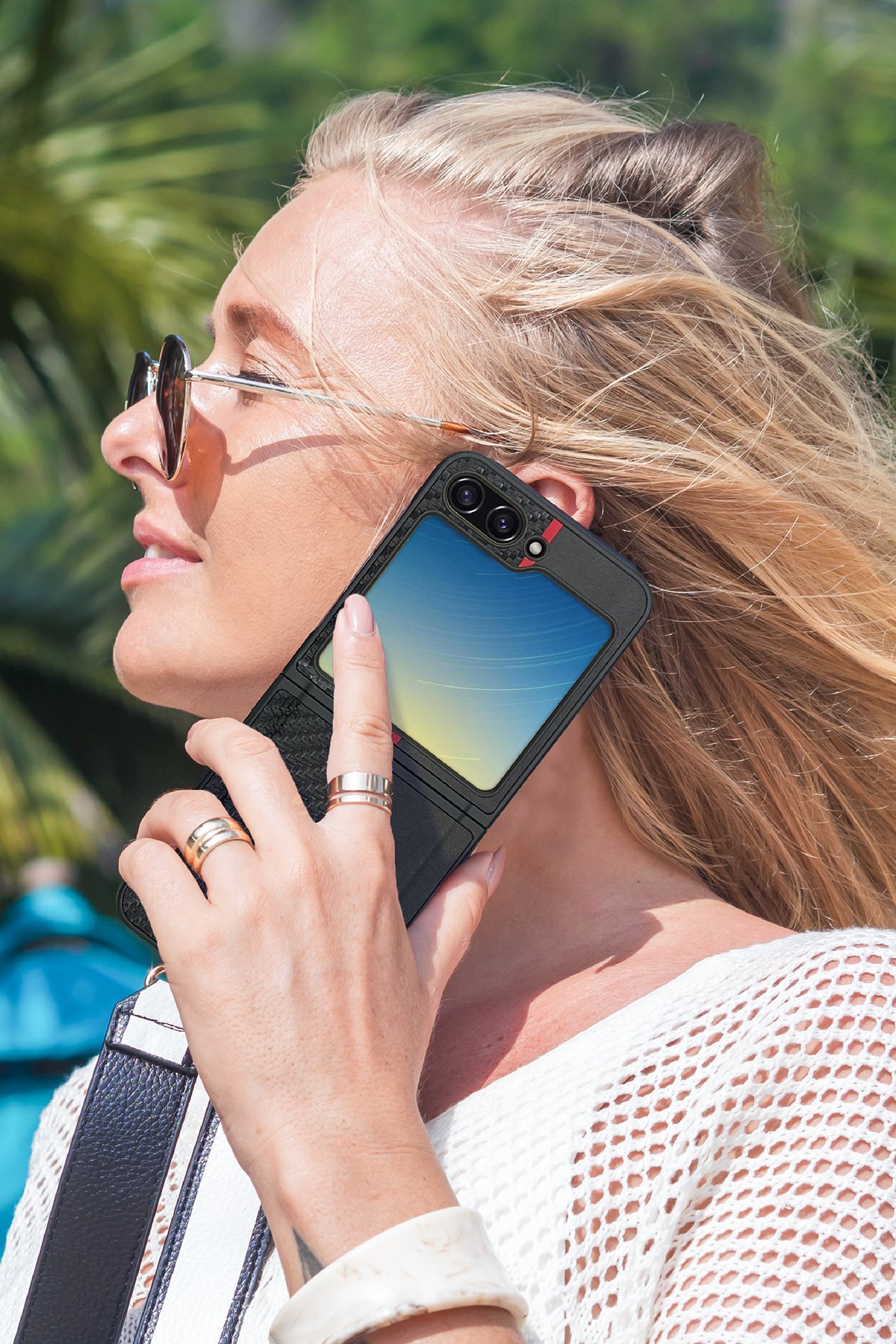 Santa Barbara Polo Racquet Club Samsung Galaxy Z Flip 5 Kent Kapak - Siyah