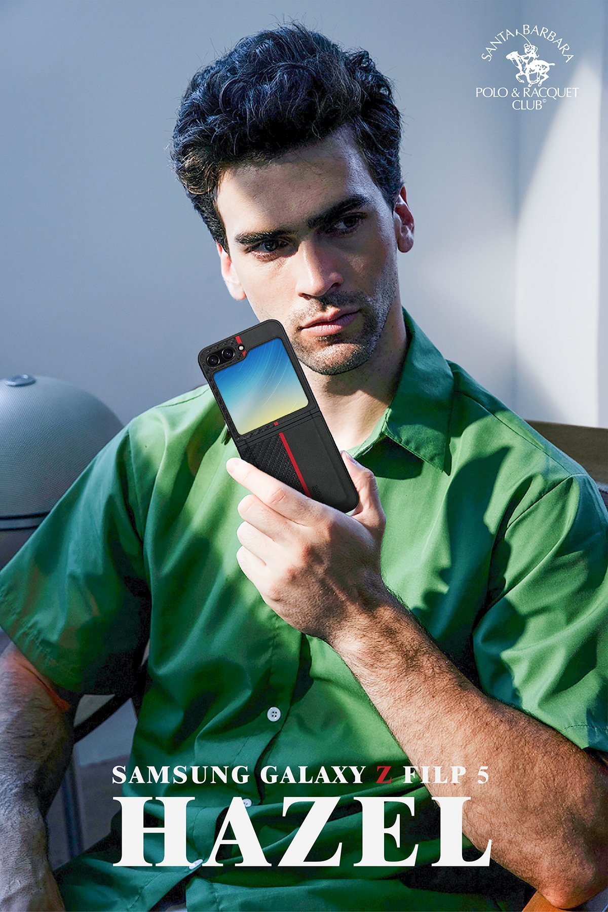 Santa Barbara Polo Racquet Club Samsung Galaxy Z Flip 5 Kent Kapak - Siyah