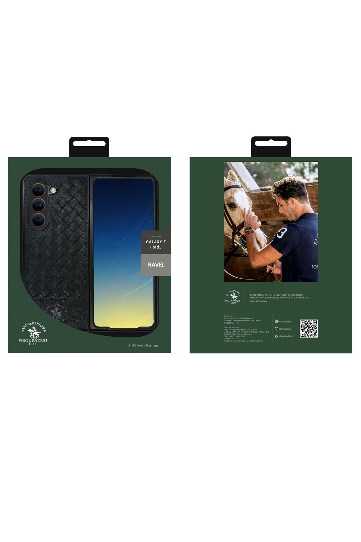 Santa Barbara Polo Racquet Club Samsung Galaxy Z Fold 5 Kent Kapak - Siyah