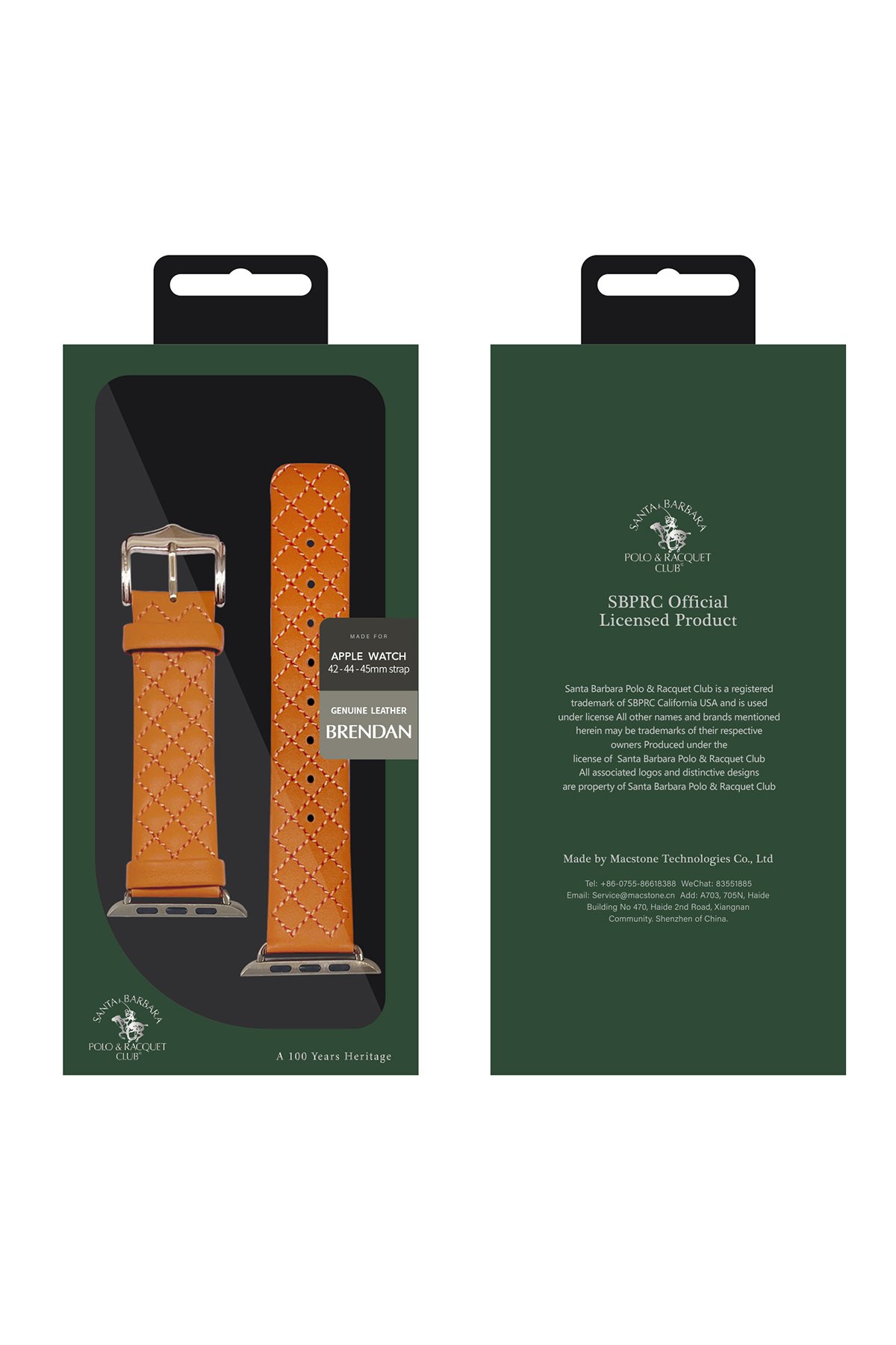 Santa Barbara Polo Racquet Club Watch 45mm Brendan Deri Kordon - Kahverengi